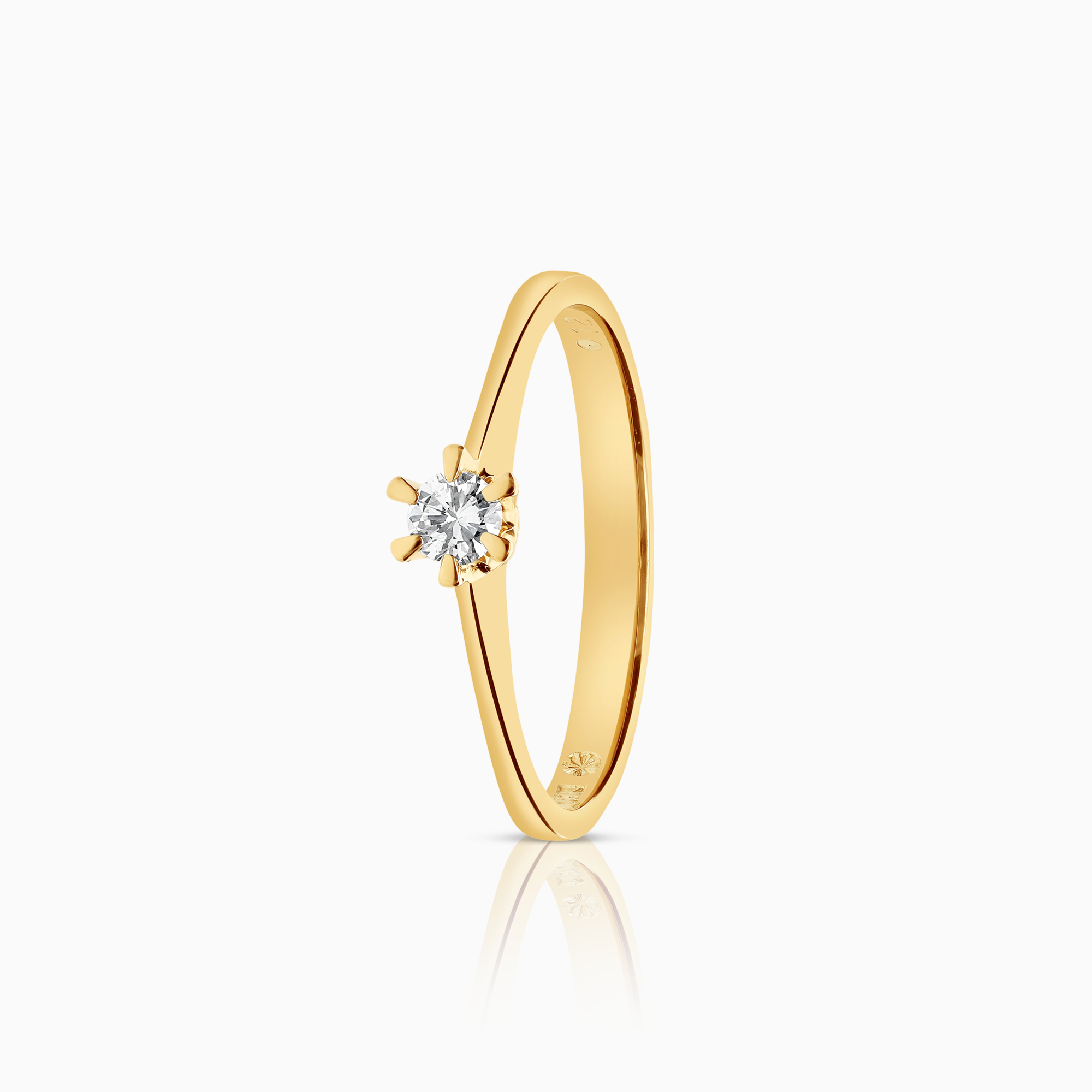 Solitärring 0,12ct 18K guld