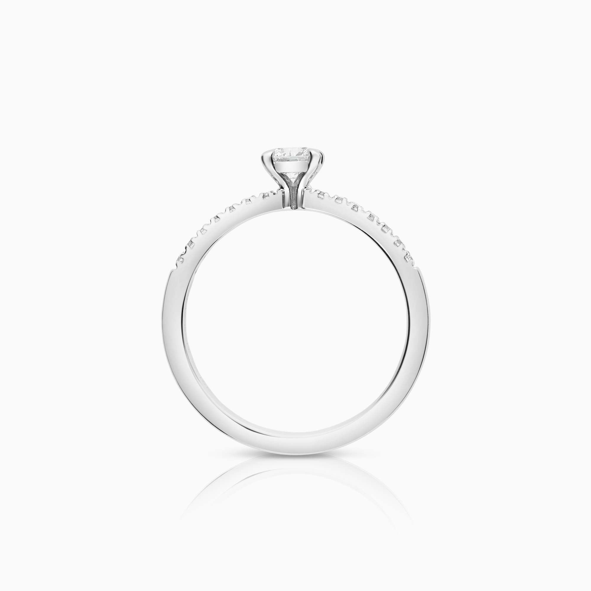 Sidostensring 0,49ct 18K vitguld