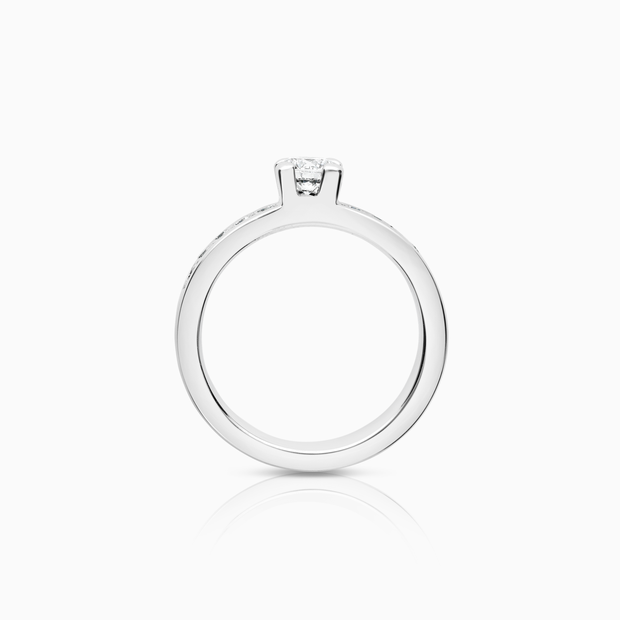 Sidostensring 0,60ct 18K vitguld