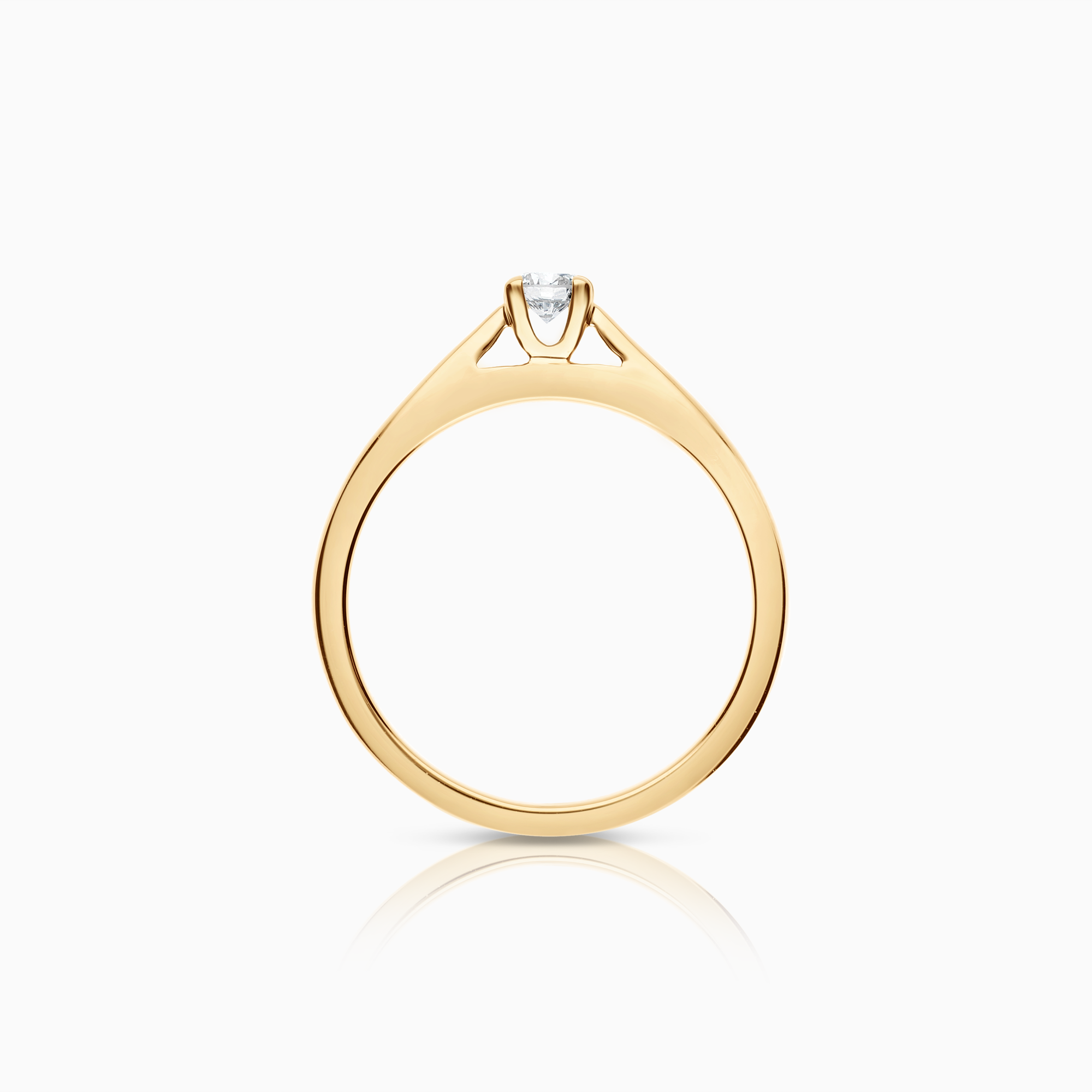 Solitaire ring 0.10ct 18K gold