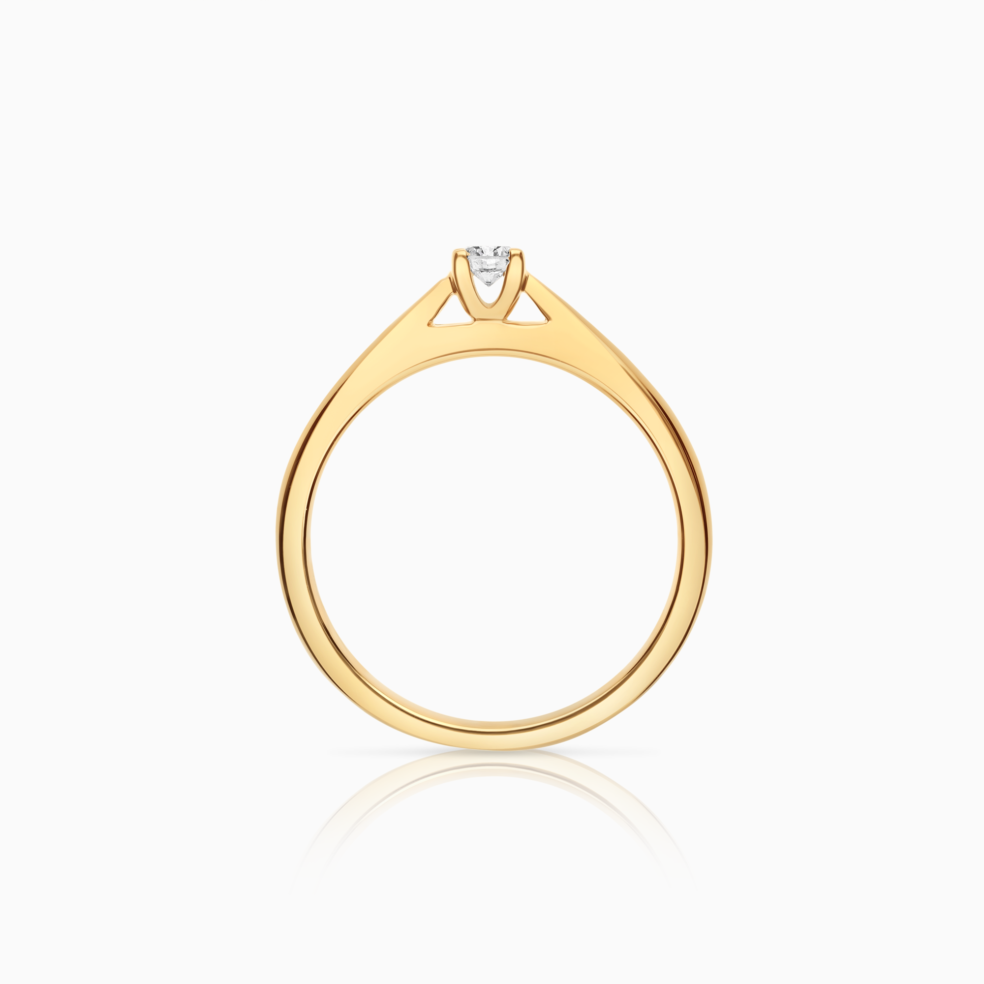 Solitaire ring 0.10ct 18K gold