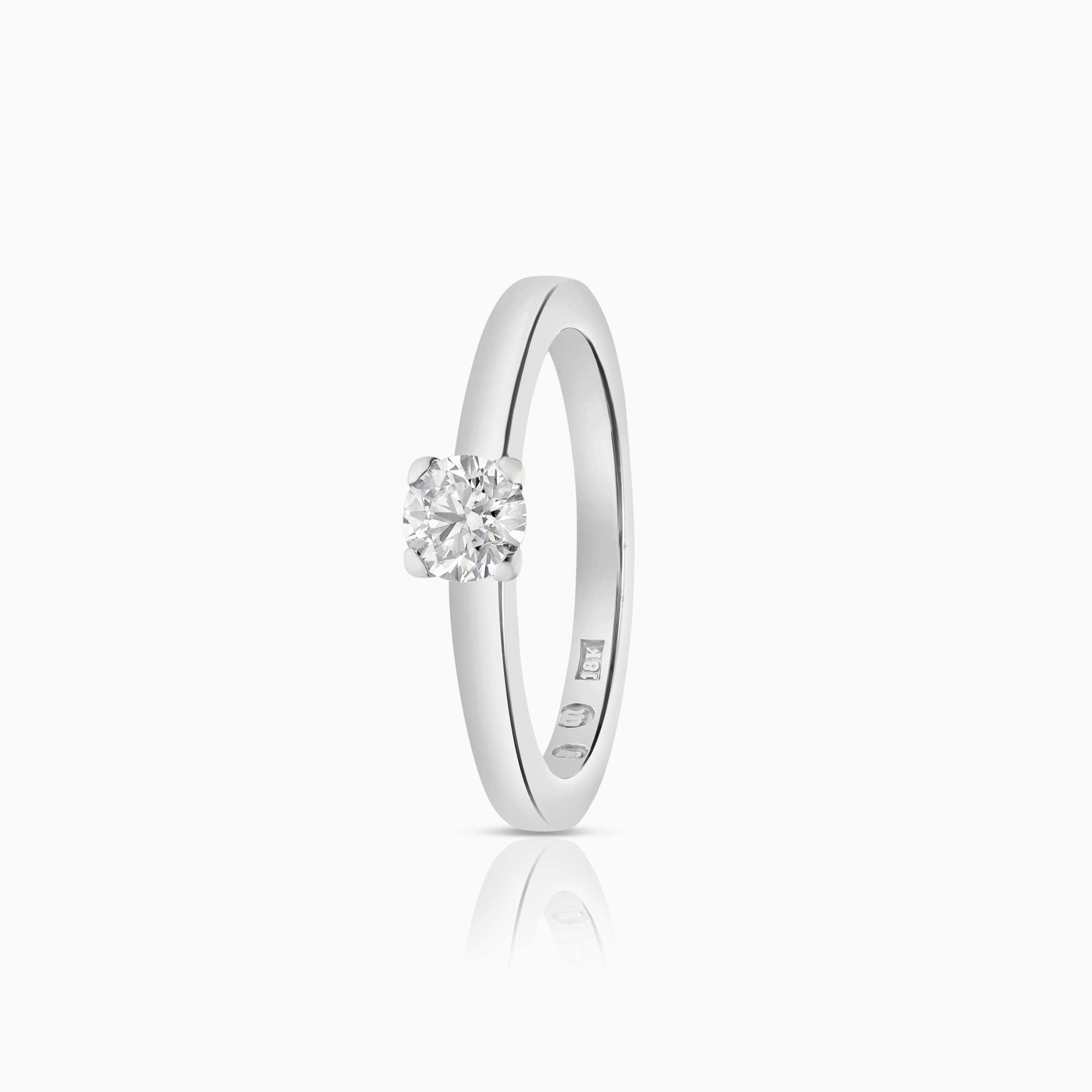 Solitaire-ring 0,30 ct 18K hvitt gull