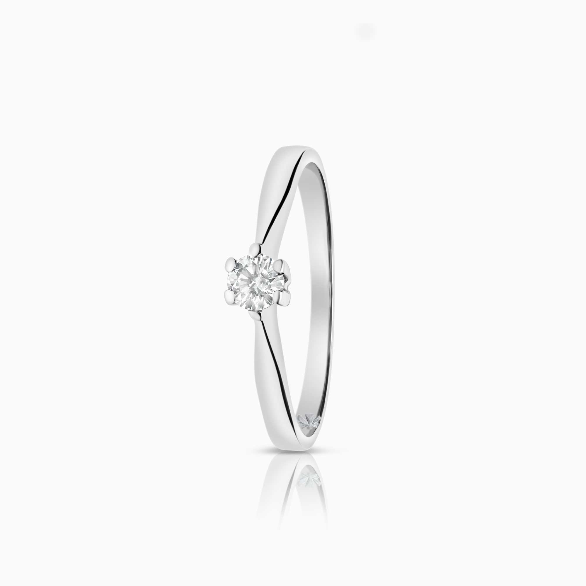 Solitärring 0,14ct 18K vitguld