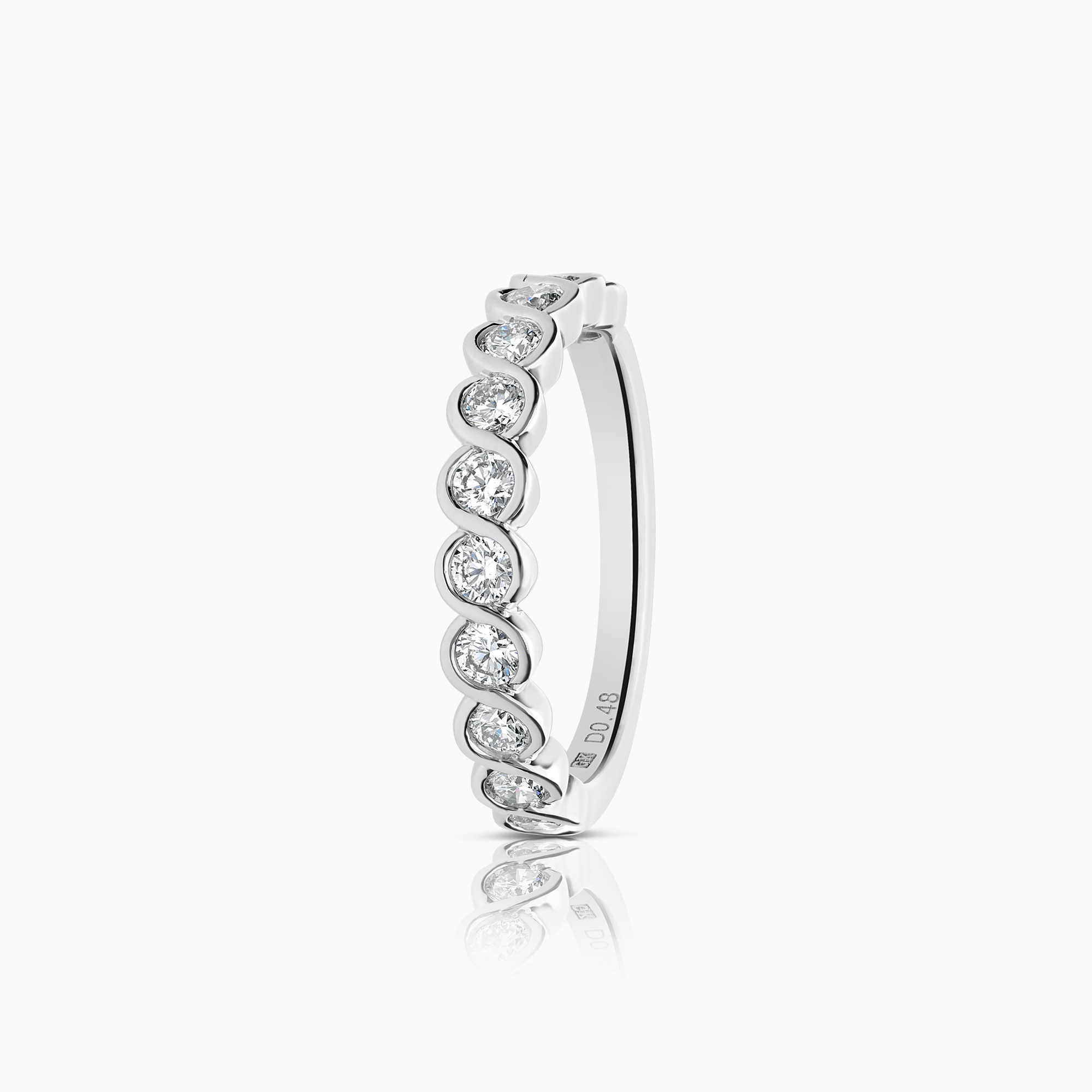 Alliansring 0,48ct 18K vitguld