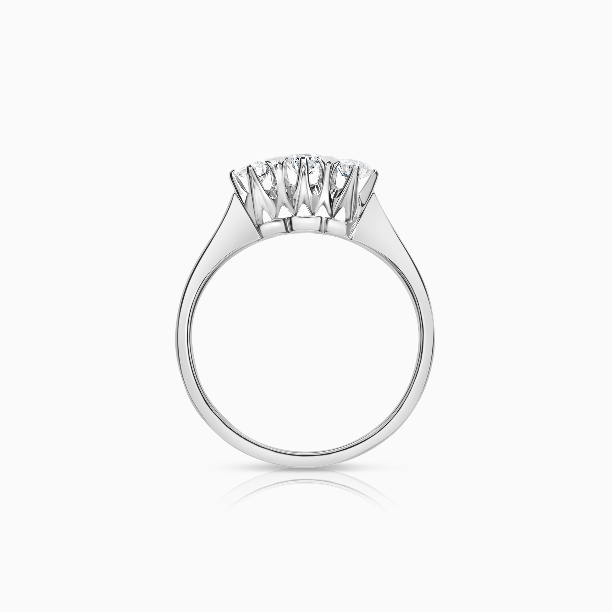 Trestensring 0,34ct 18K vitguld