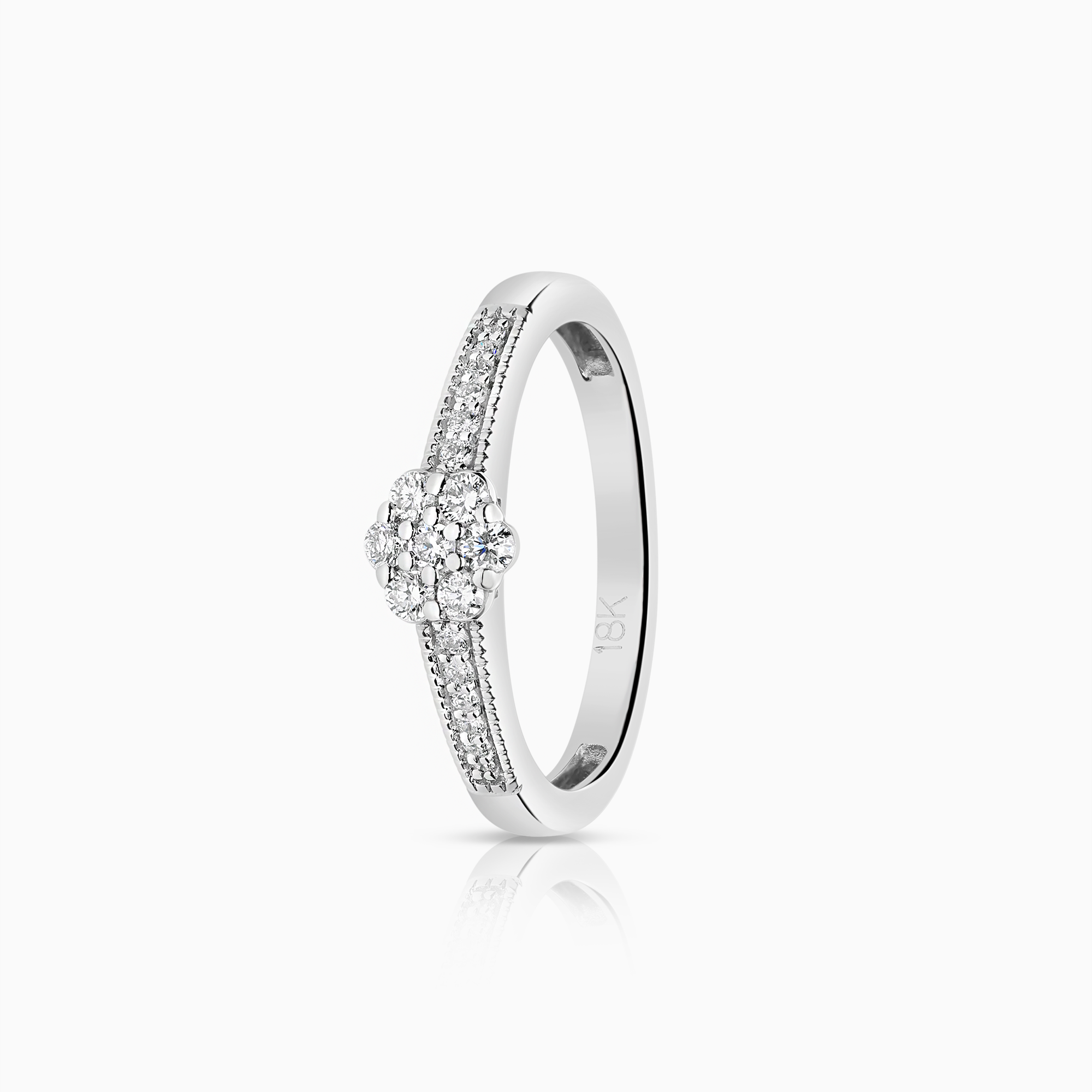 Diamantring 0,23ct 18K vitguld