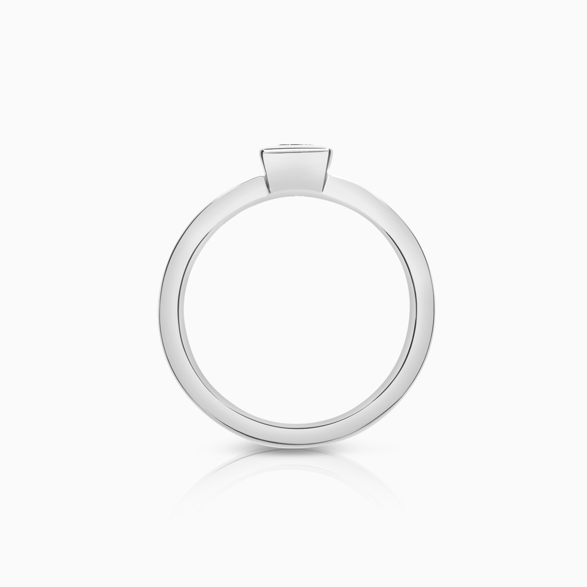 Sidostensring 1,00ct 18K vitguld