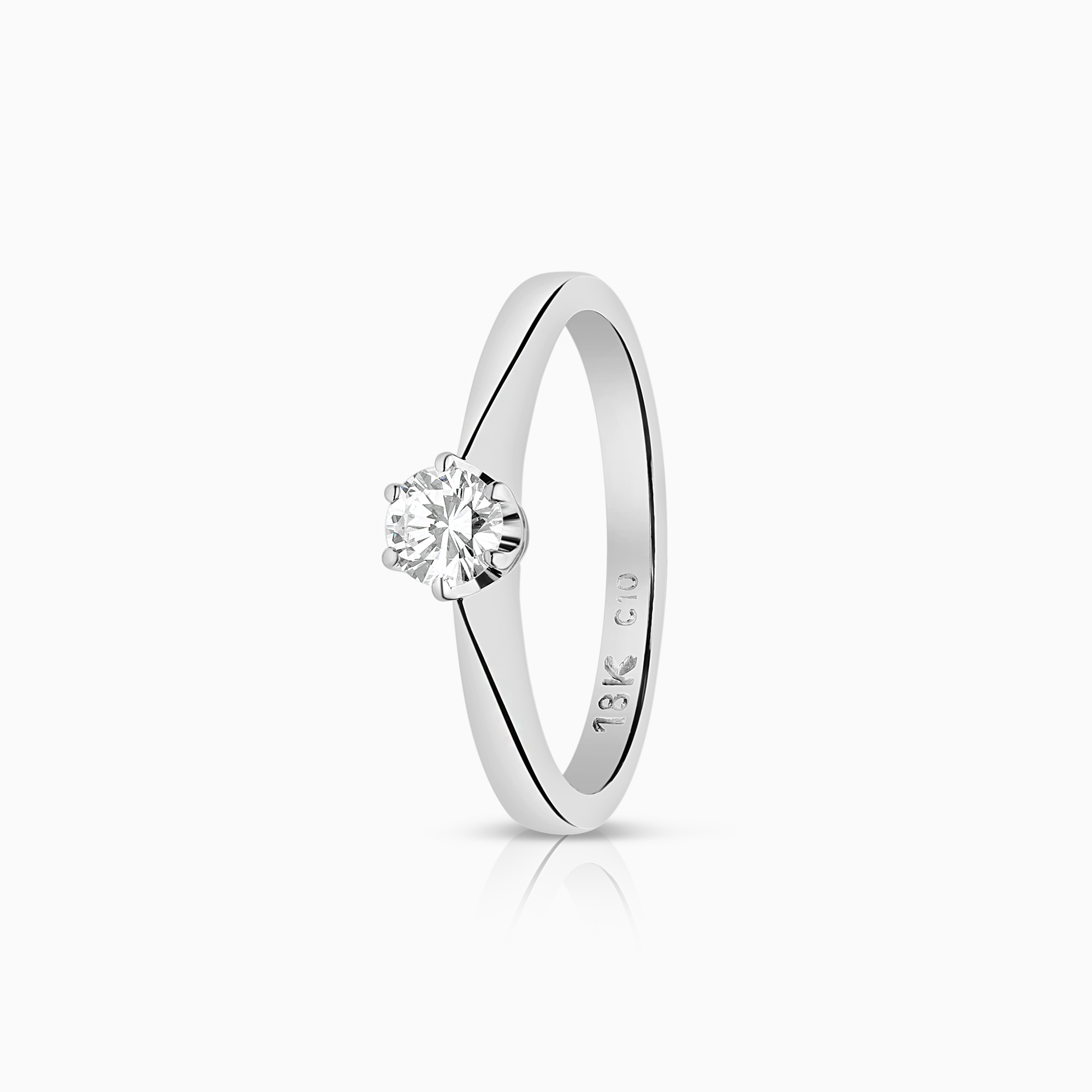 Solitärring 0,19ct 18K vitguld