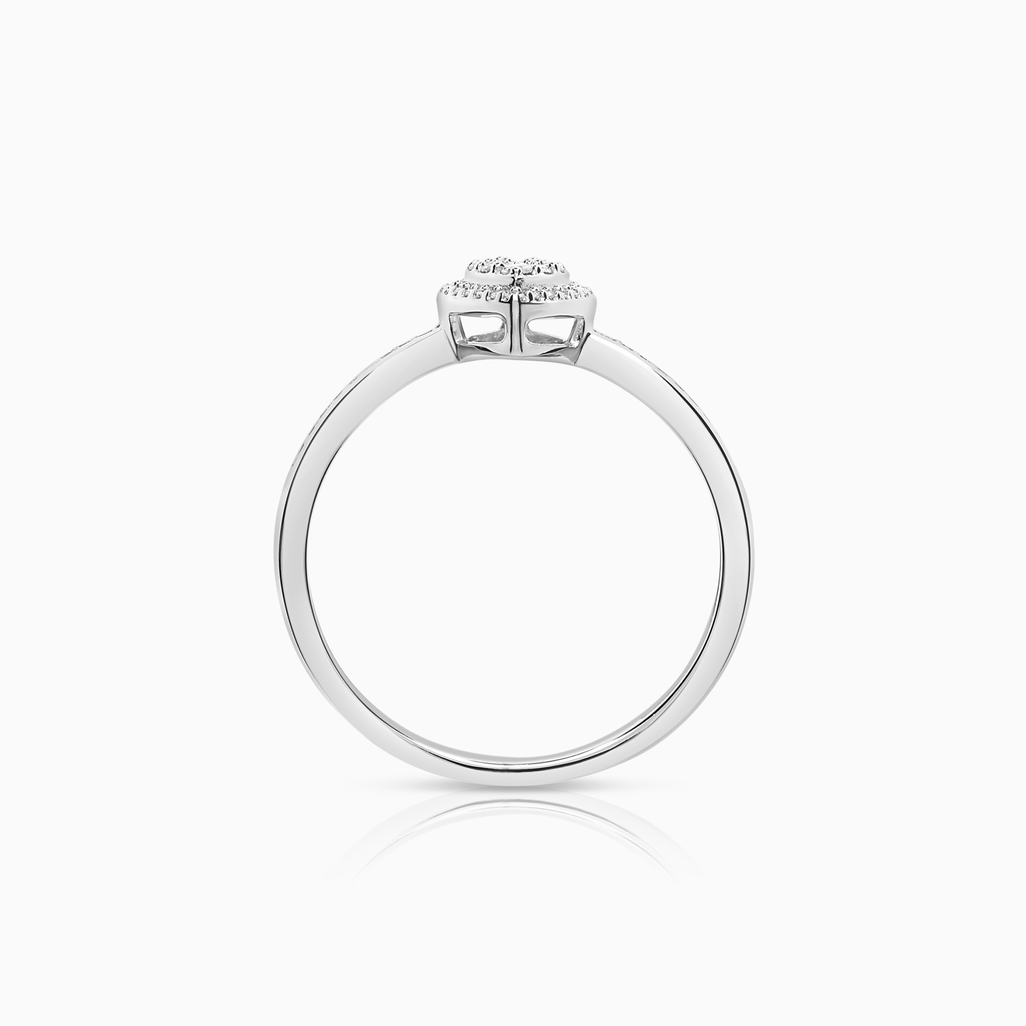Sidostensring 0,3ct 18K vitguld