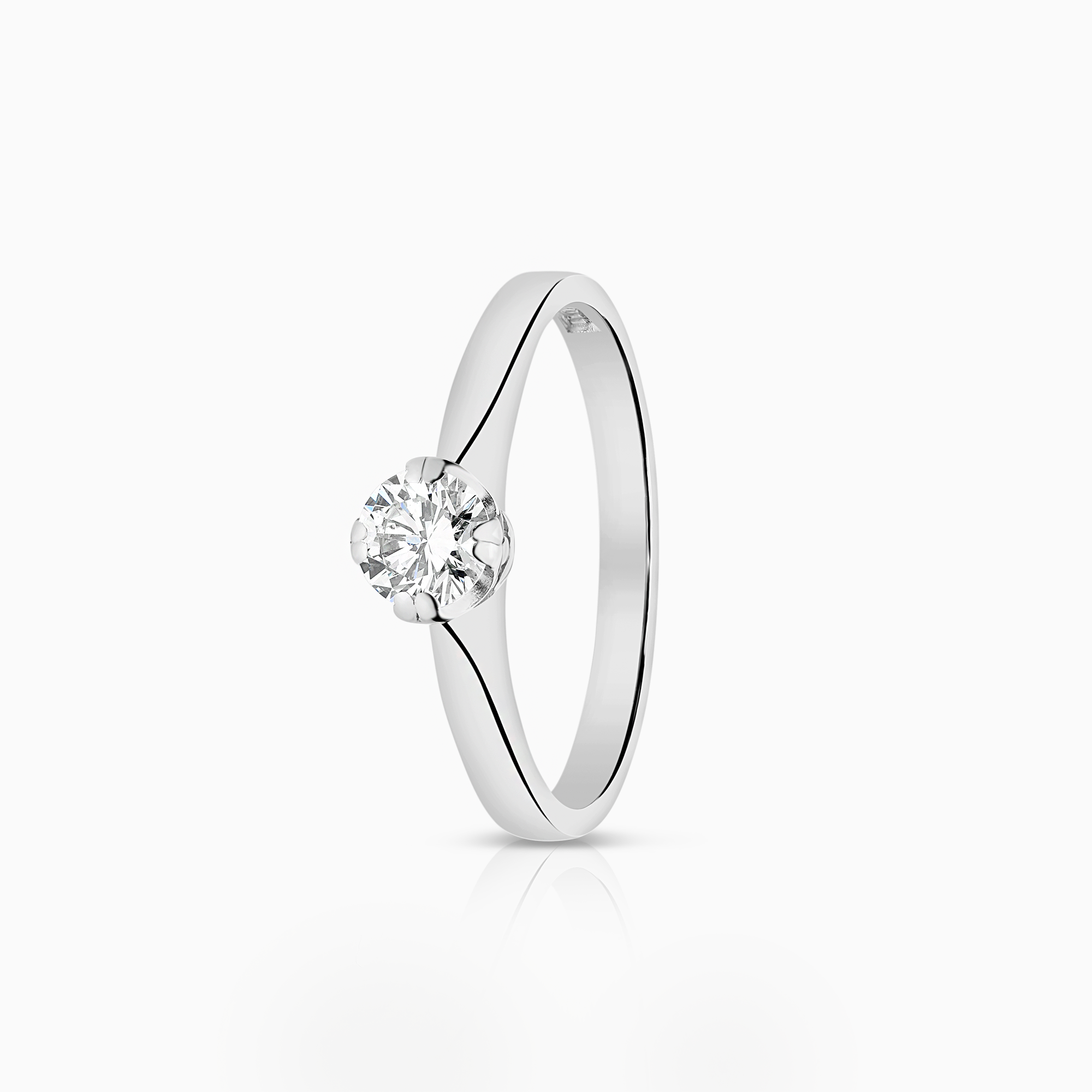 Solitärring 0,43ct 18K vitguld