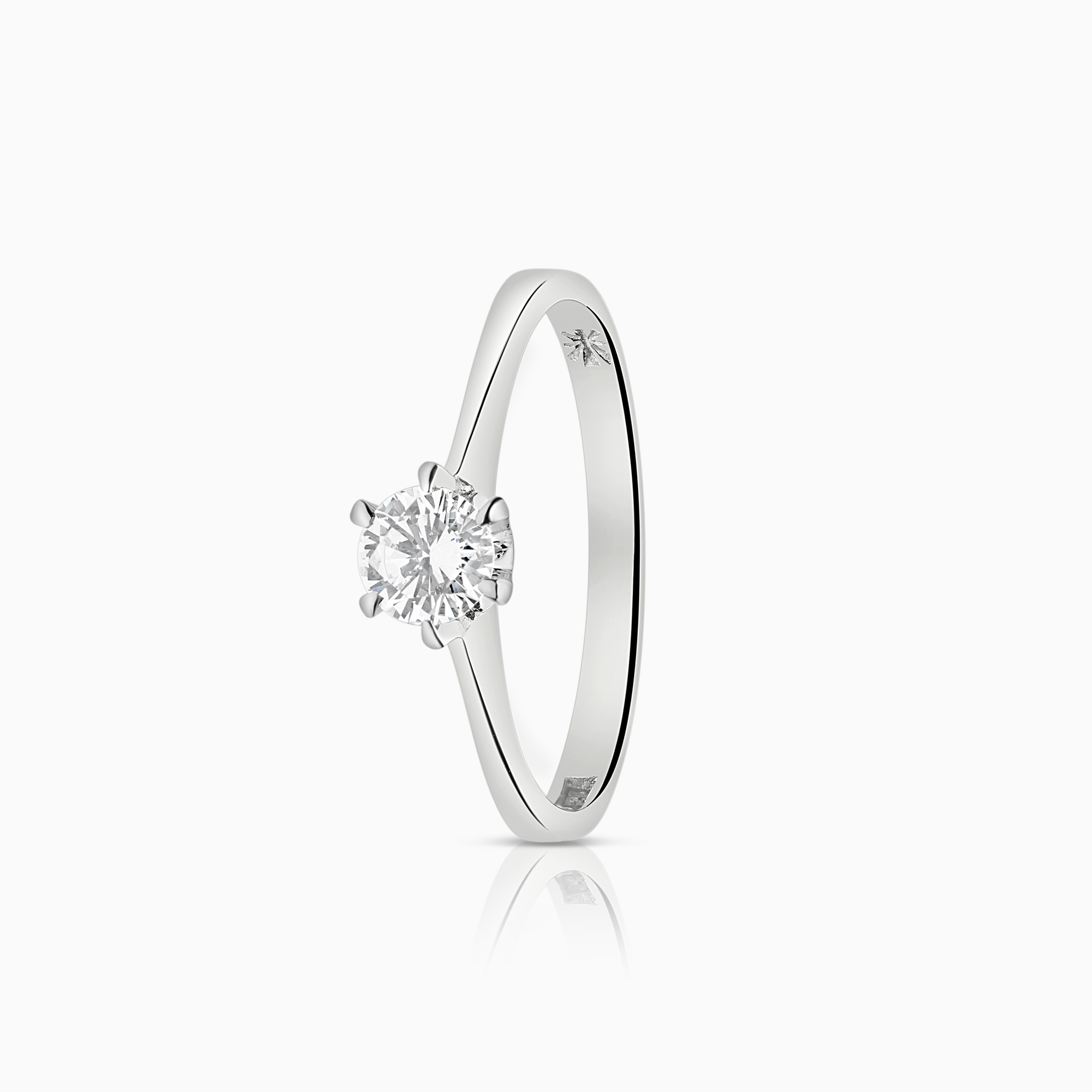 Solitärring 0,35ct 18K vitguld