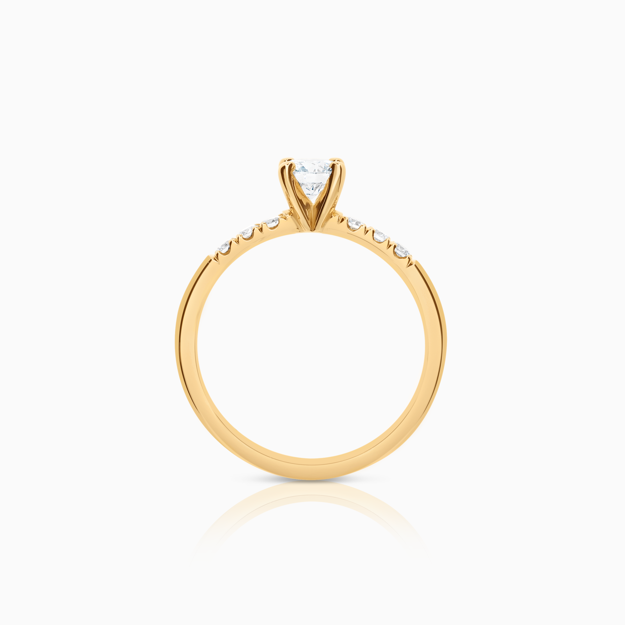 Sidostensring 0,50ct 18K guld