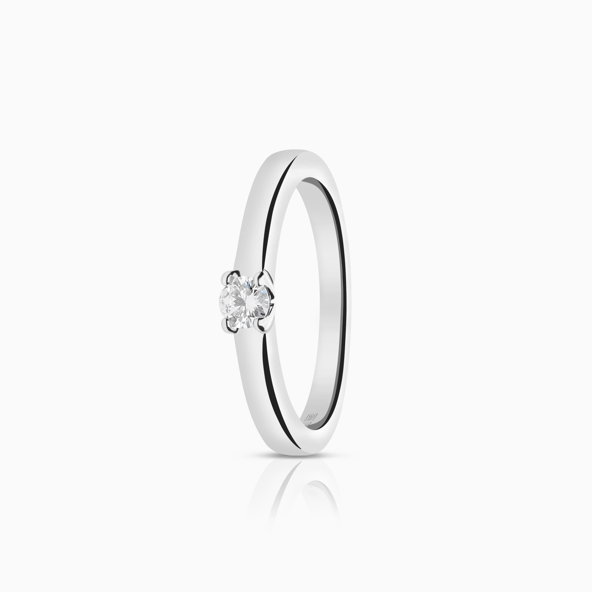 Solitärring 0,15ct 18K vitguld