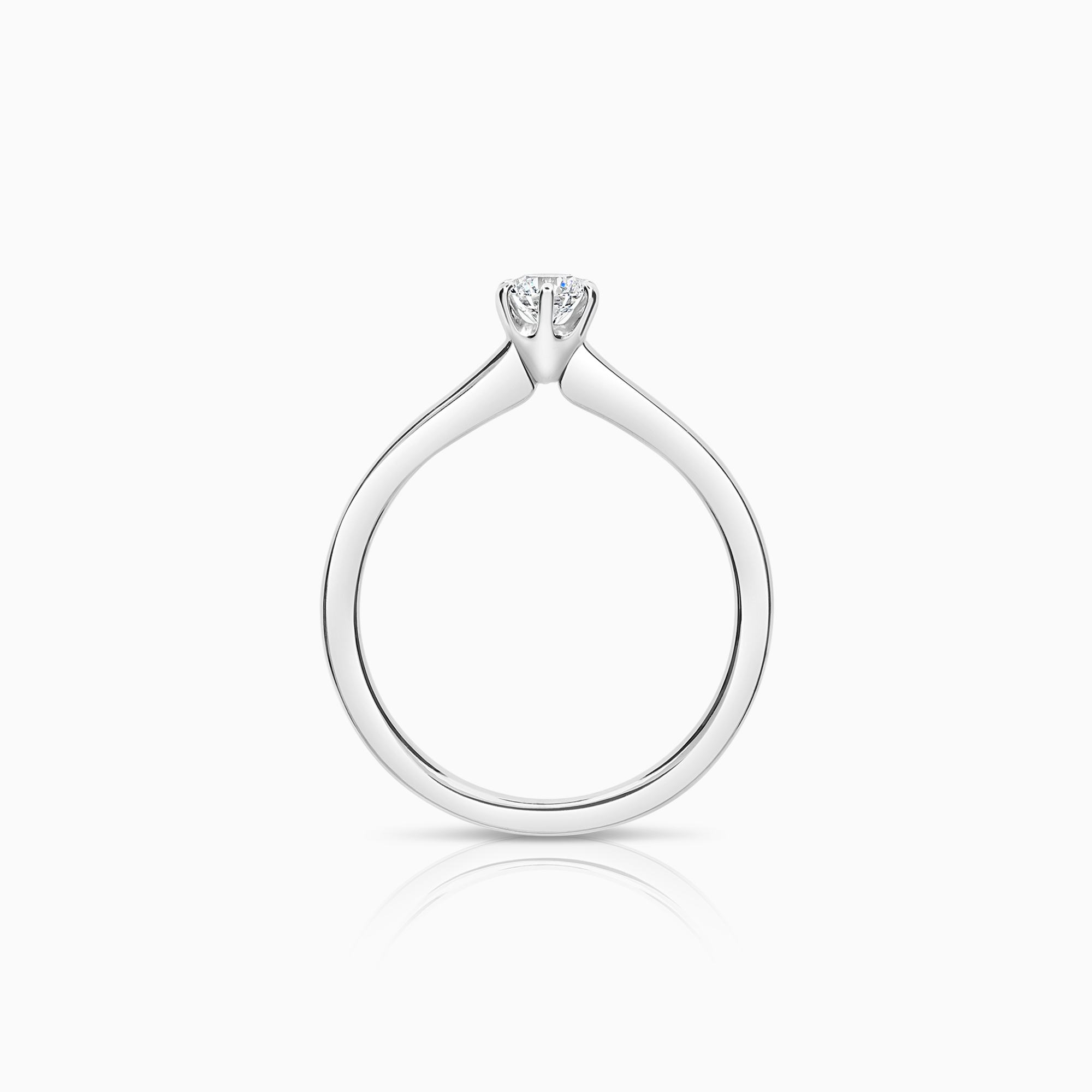 Solitaire ring 0.20ct 18K white gold