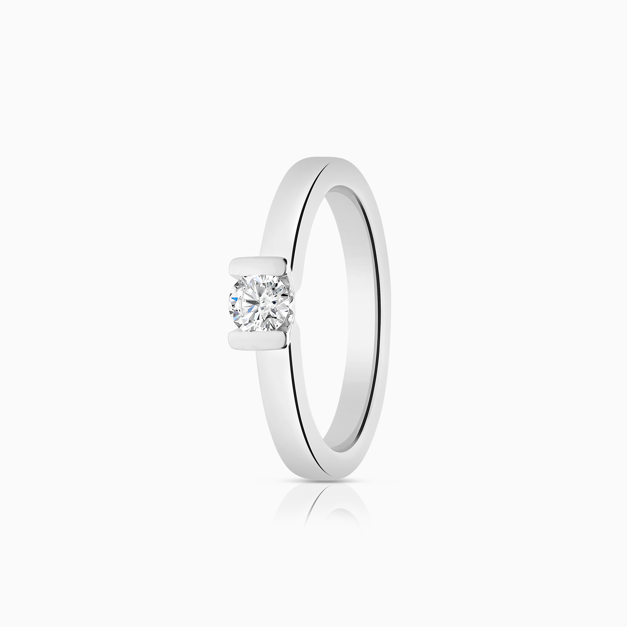 Solitärring 0,19ct 18K vitguld