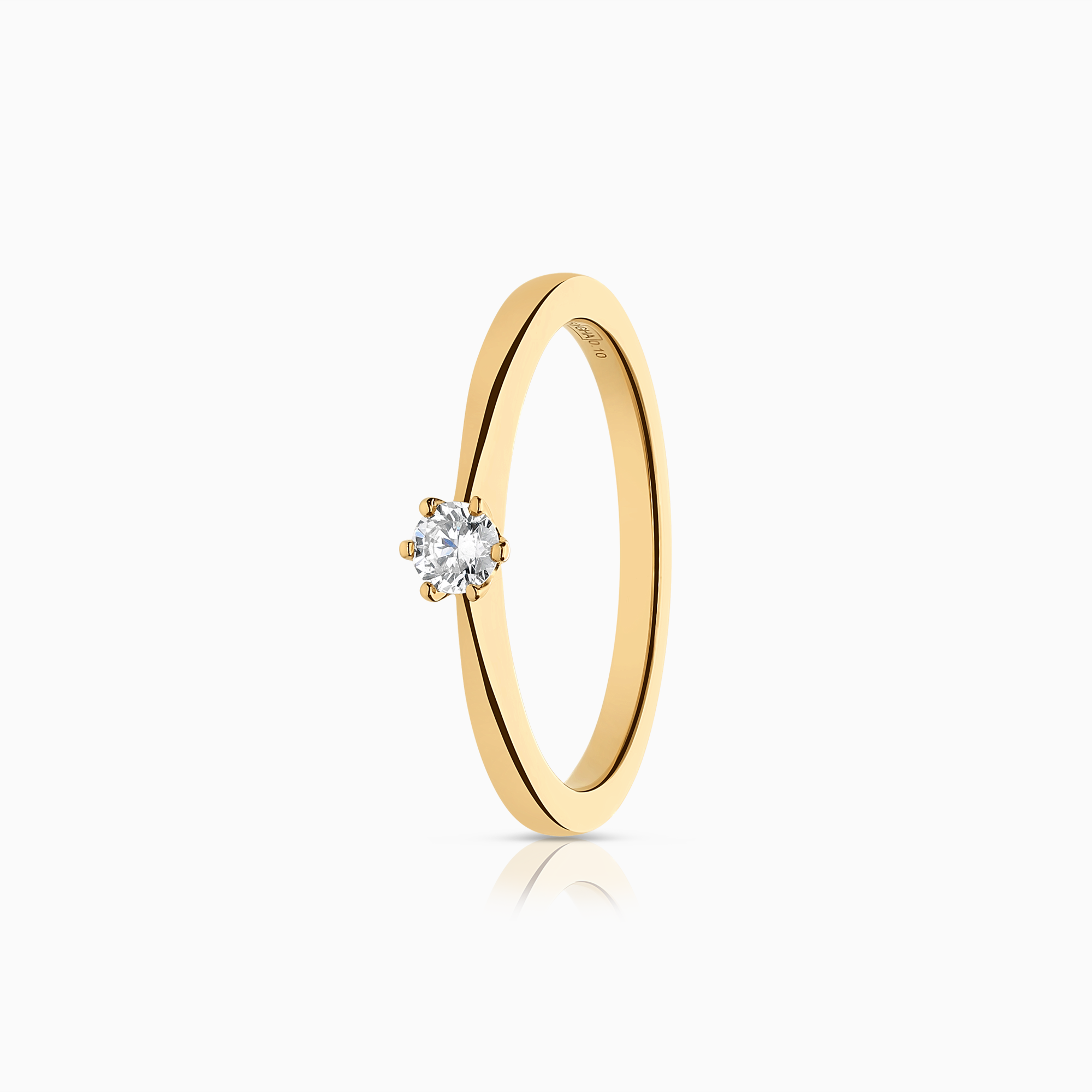 Solitärring 0,10ct 18K guld