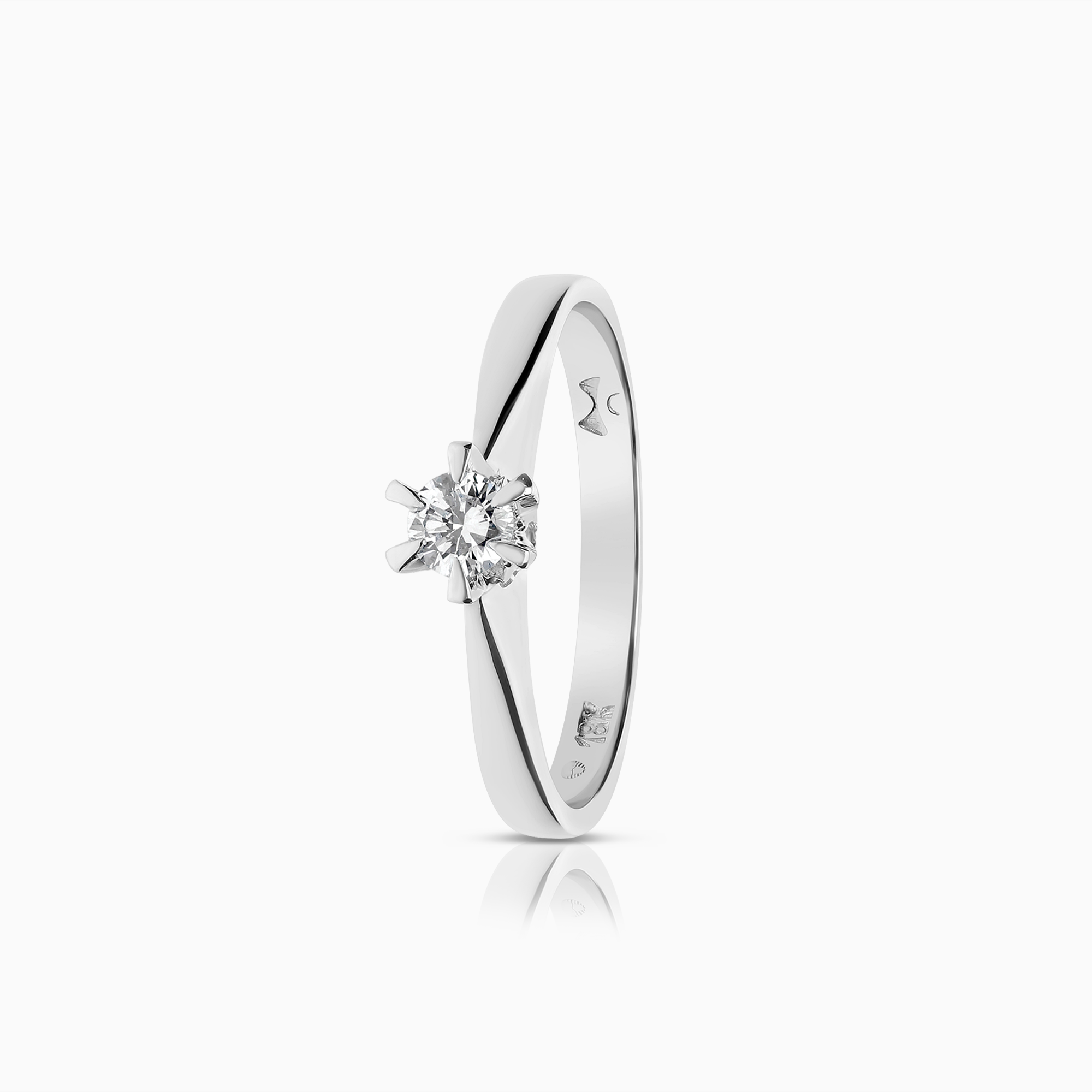 Solitärring 0,12ct 18K vitguld