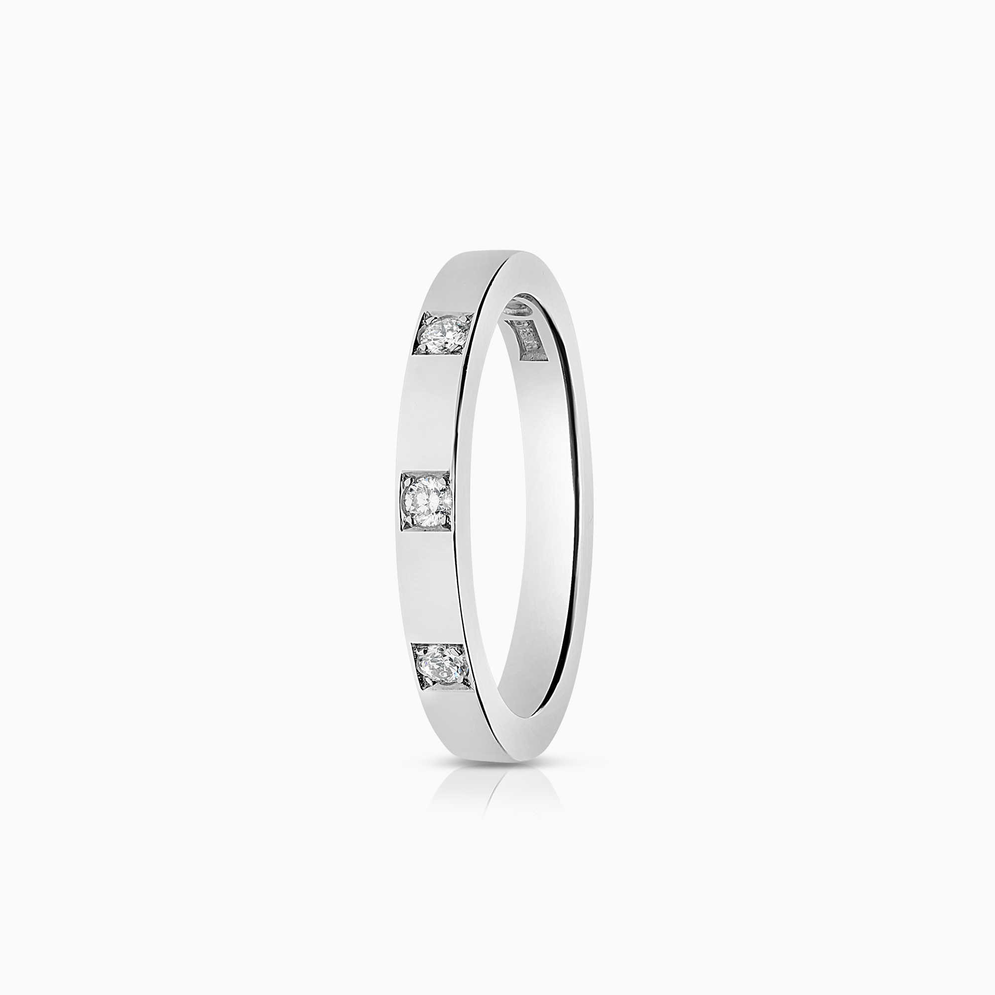 Diamantring 0,09ct 18K vitguld