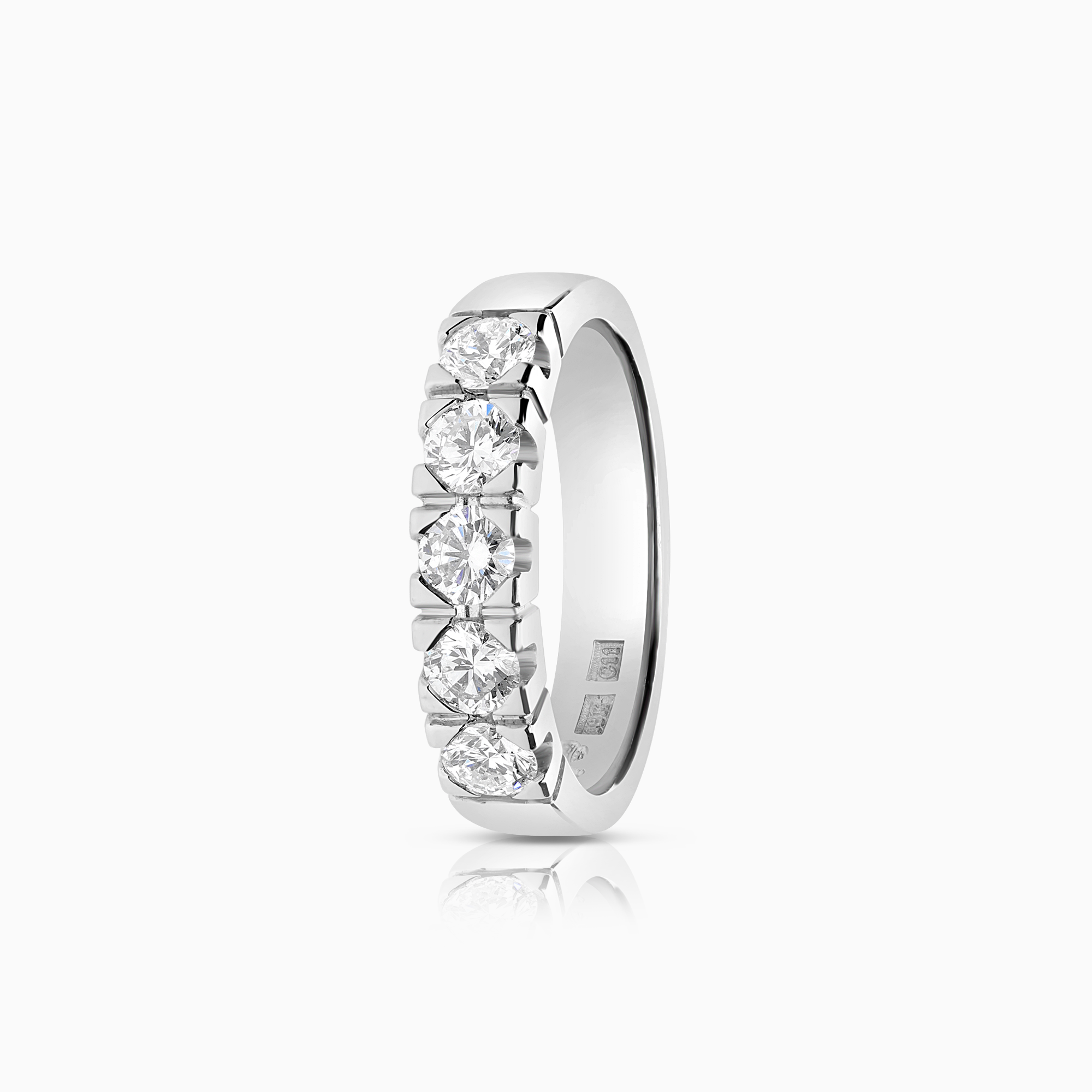 Alliansring 0,79ct 18K vitguld