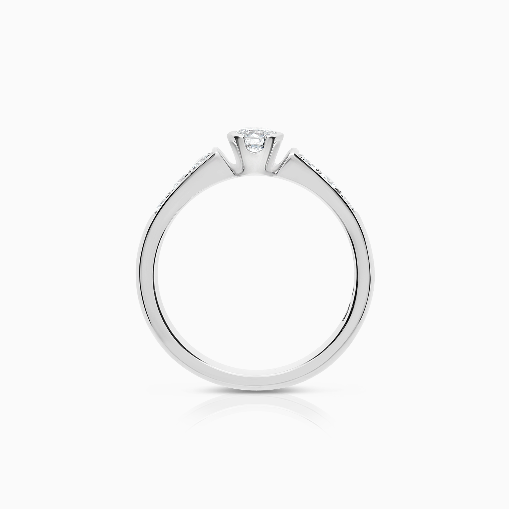 Sidostensring 0,65 18K vitguld