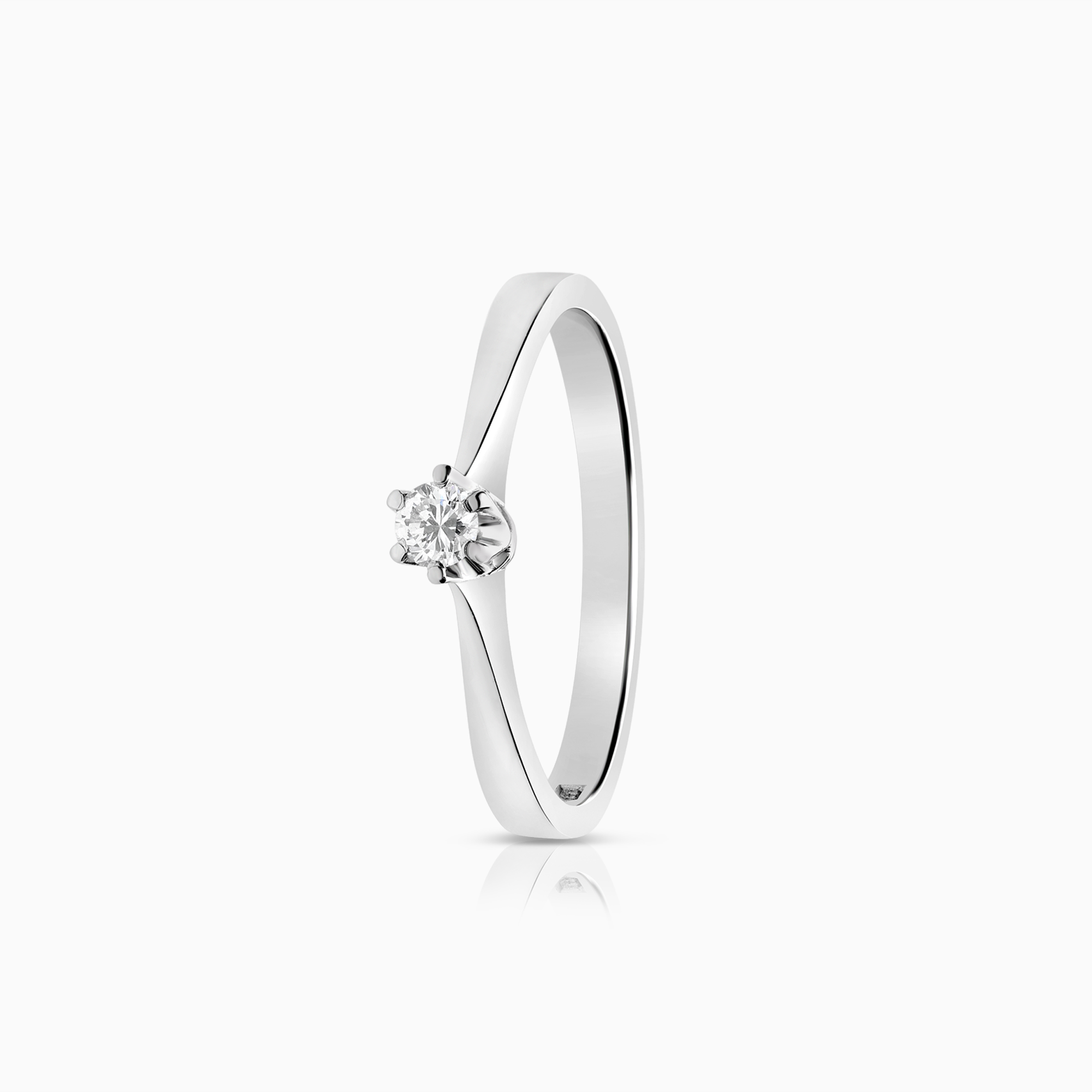 Solitärring 0,08ct 18K vitguld