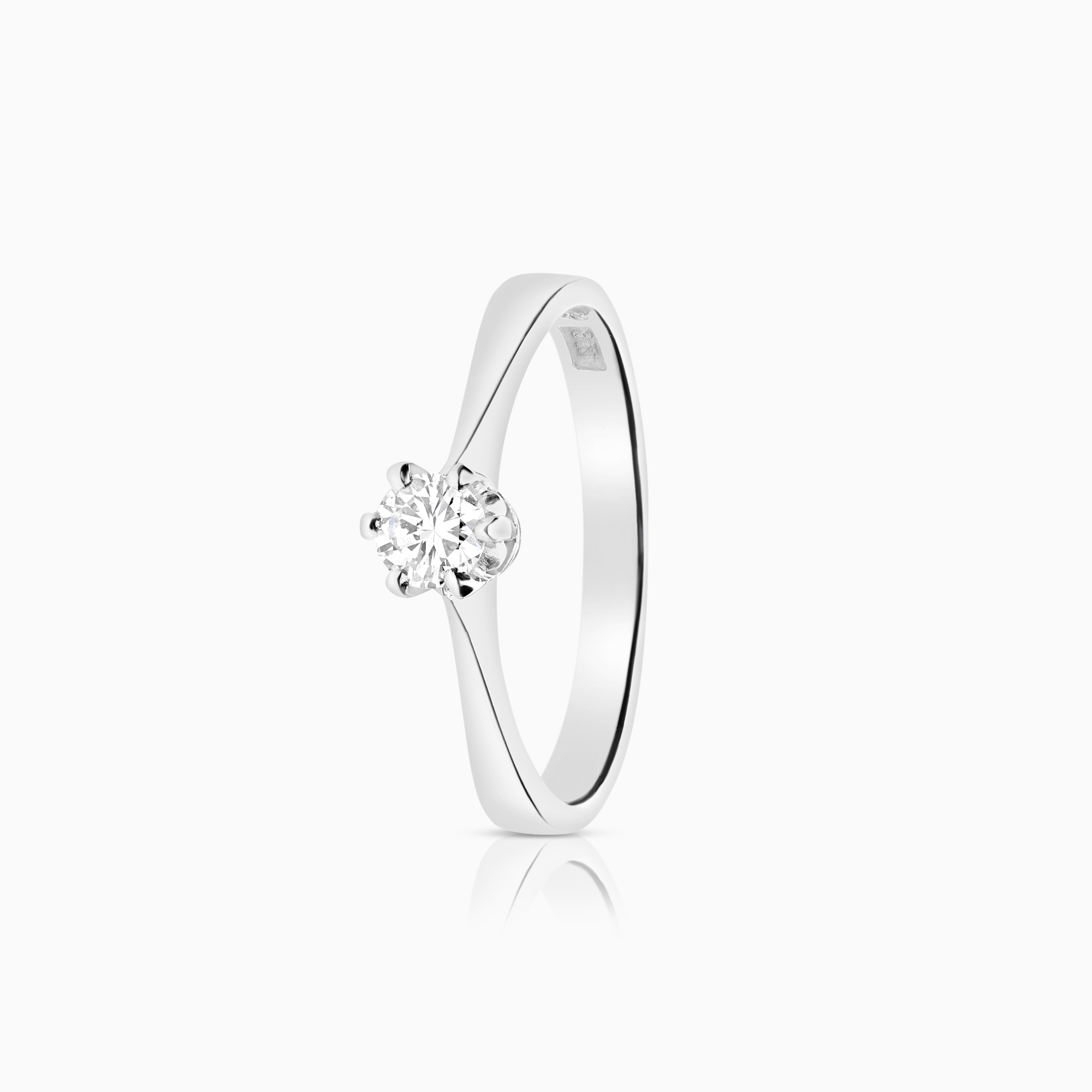 Solitärring 0,18ct 18K vitguld