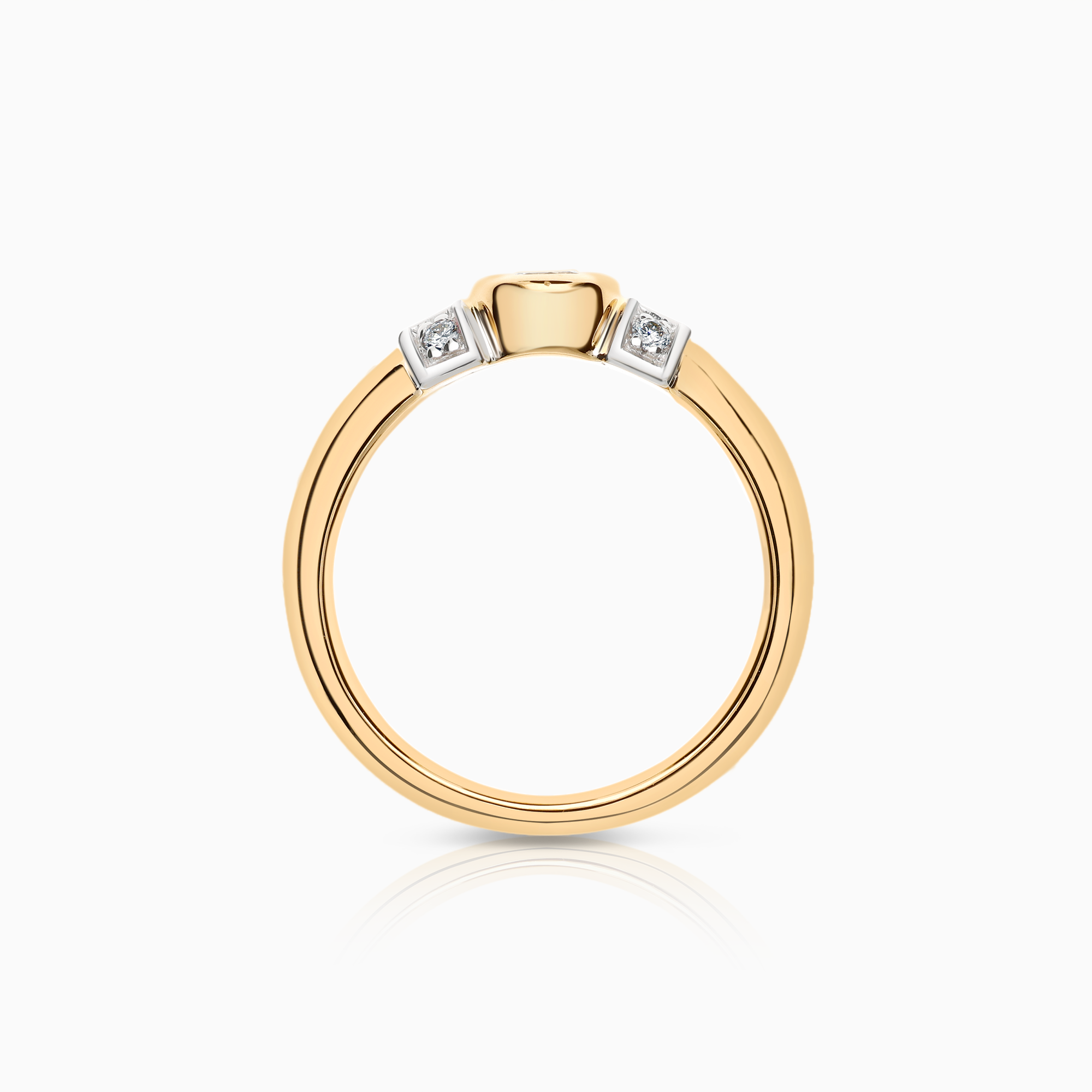 Diamond ring 0.25ct 18K white/yellow gold