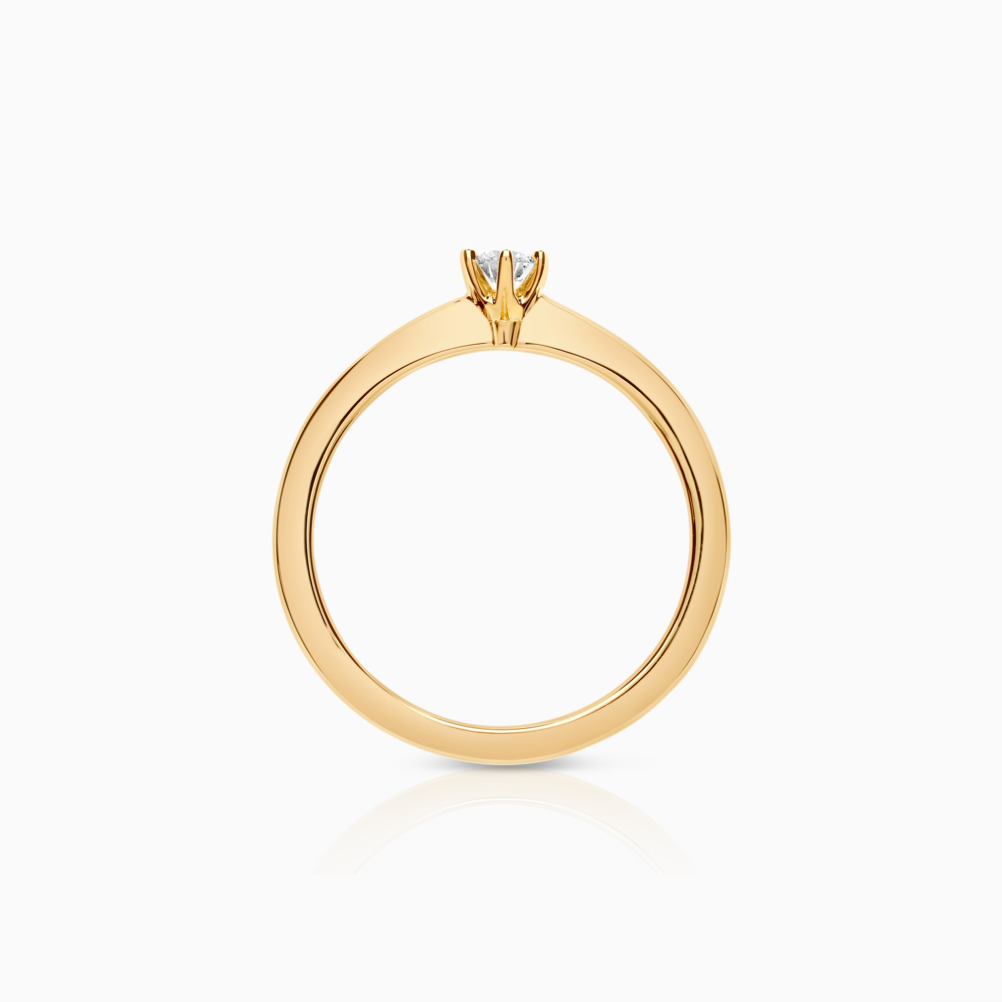 Solitaire ring 0.15ct 18K gold