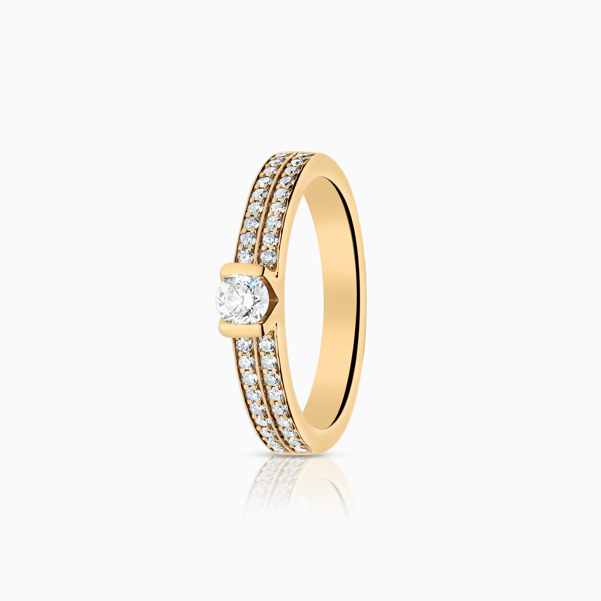 Sidostensting 0,54ct 18K guld