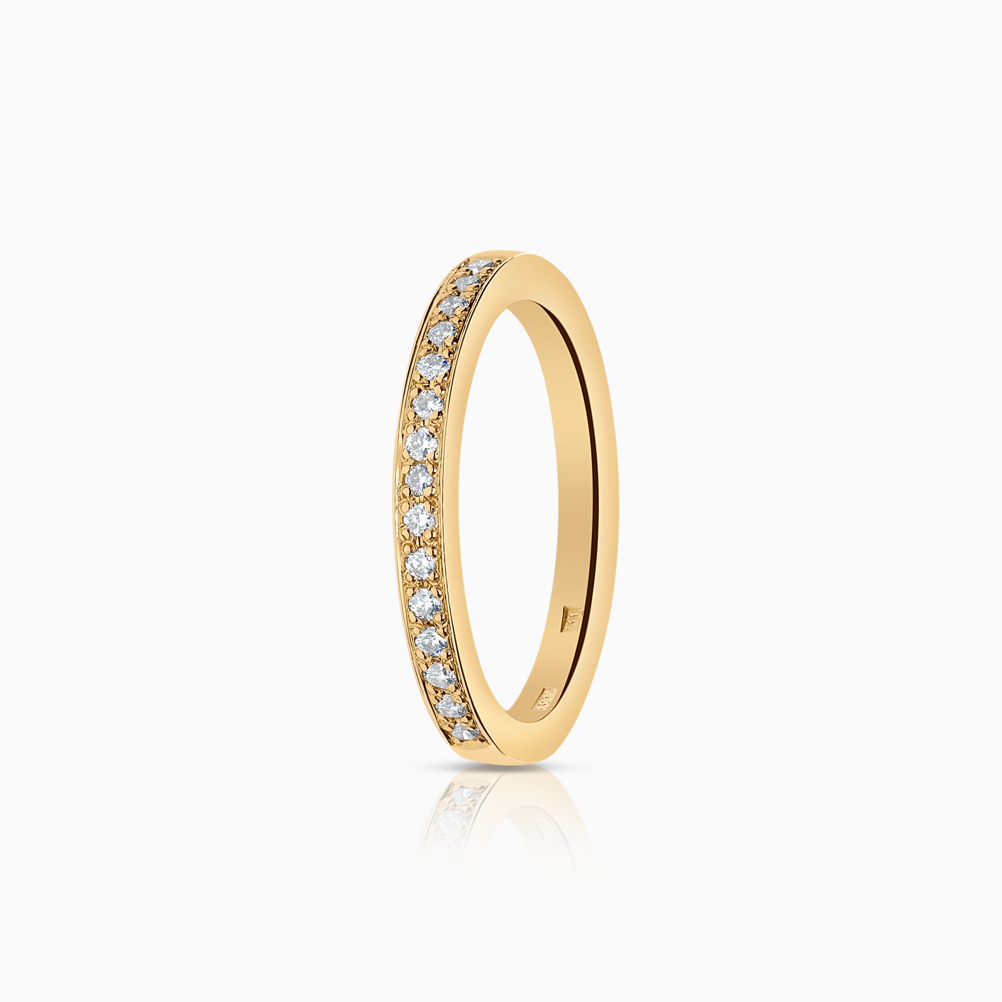 Alliansring 0,18ct 18K guld