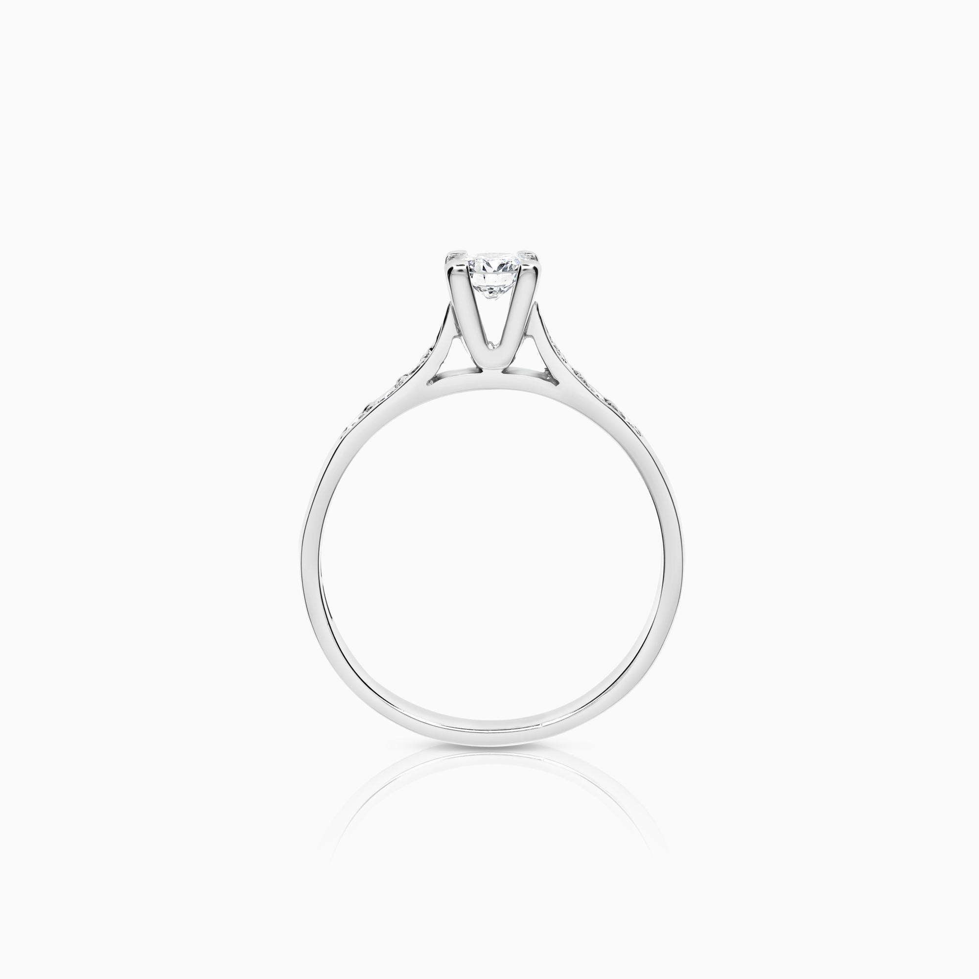 Sidostensring 0,39ct 18K vitguld