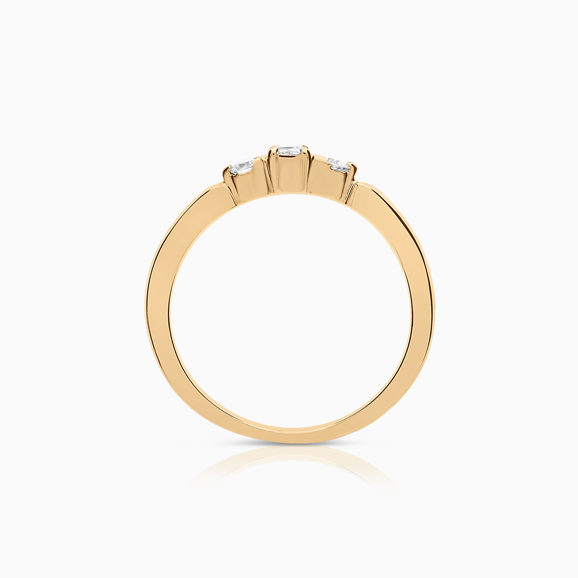 Three Stone Ring 0.09ct 18K Gold