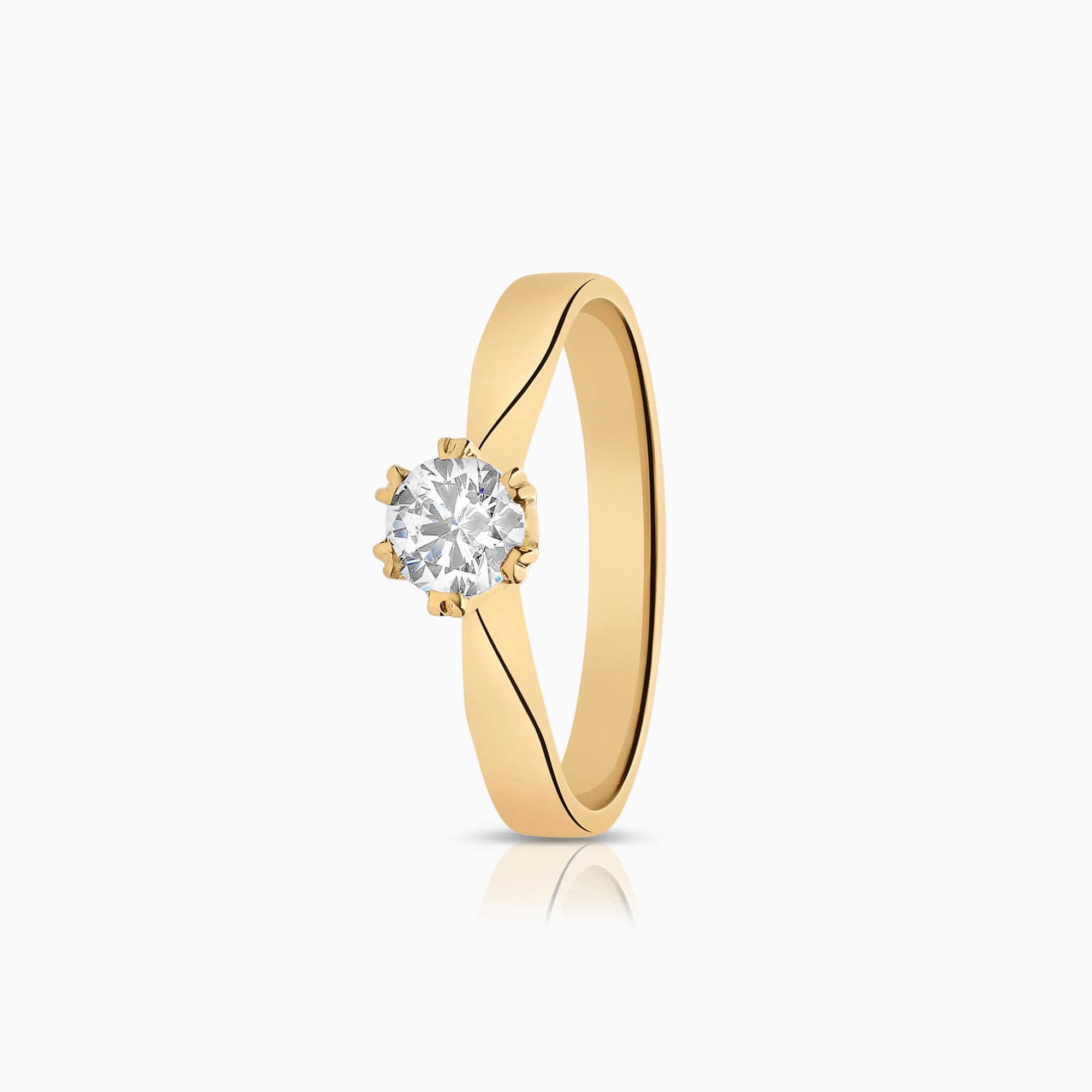 Solitärring med cubic 3,98g 18K guld