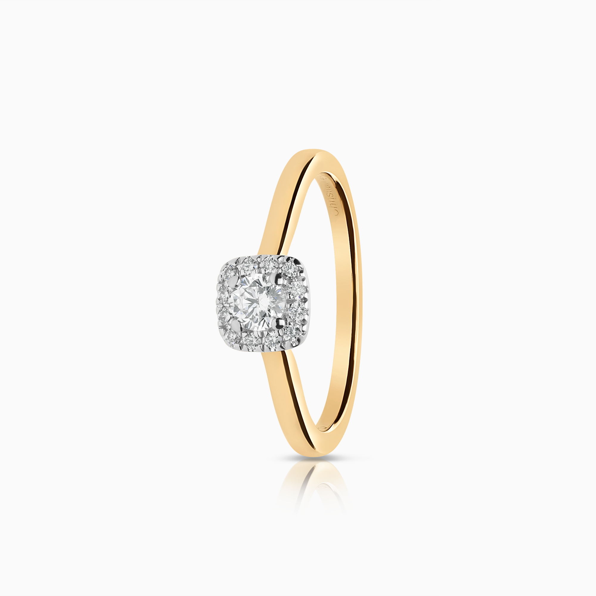 Haloring 0,20ct 18K guld/vitguld