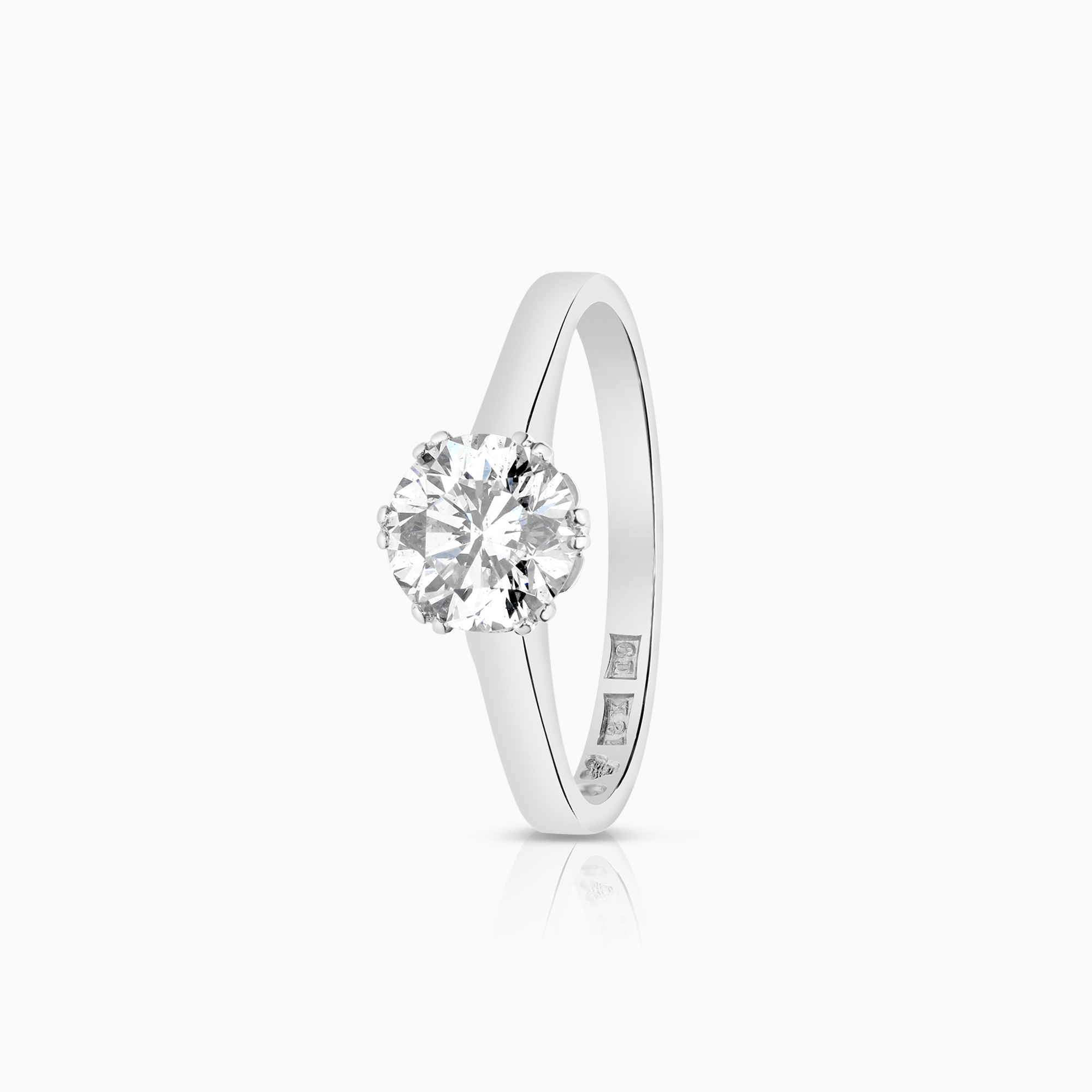 Solitär ring 0,80ct 18K vitguld