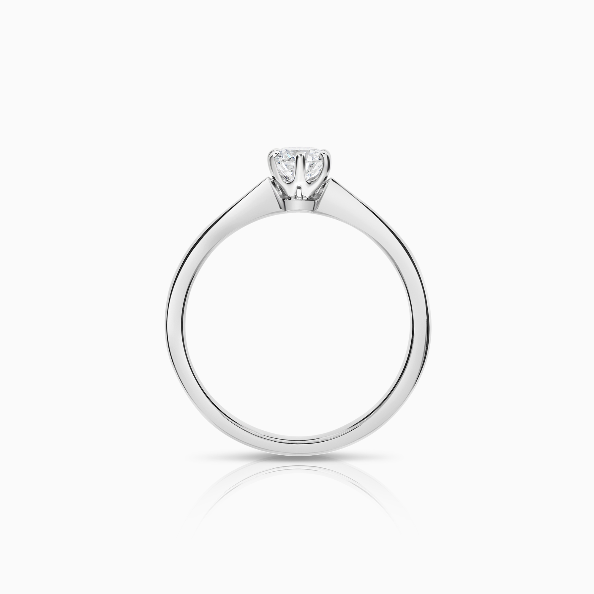 Solitaire ring 0.30ct 18K white gold