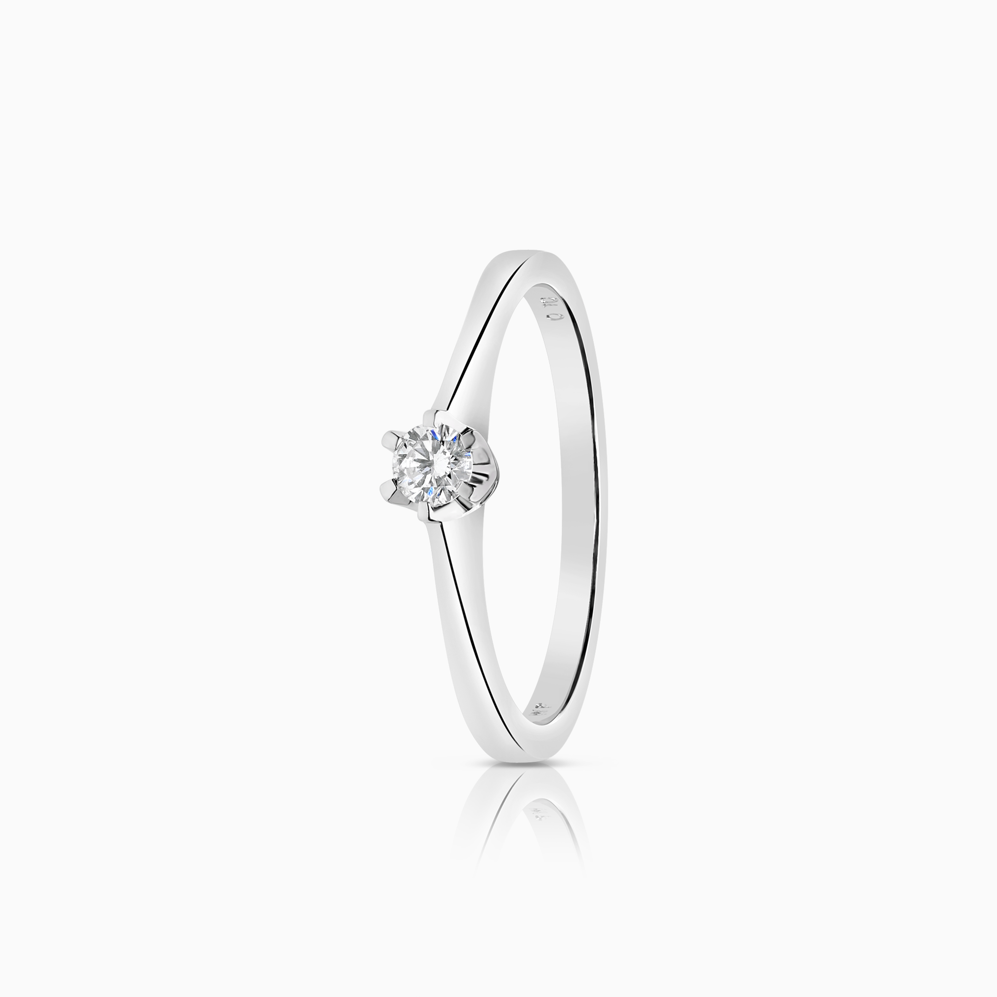 Solitärring 0,10ct 18K vitguld