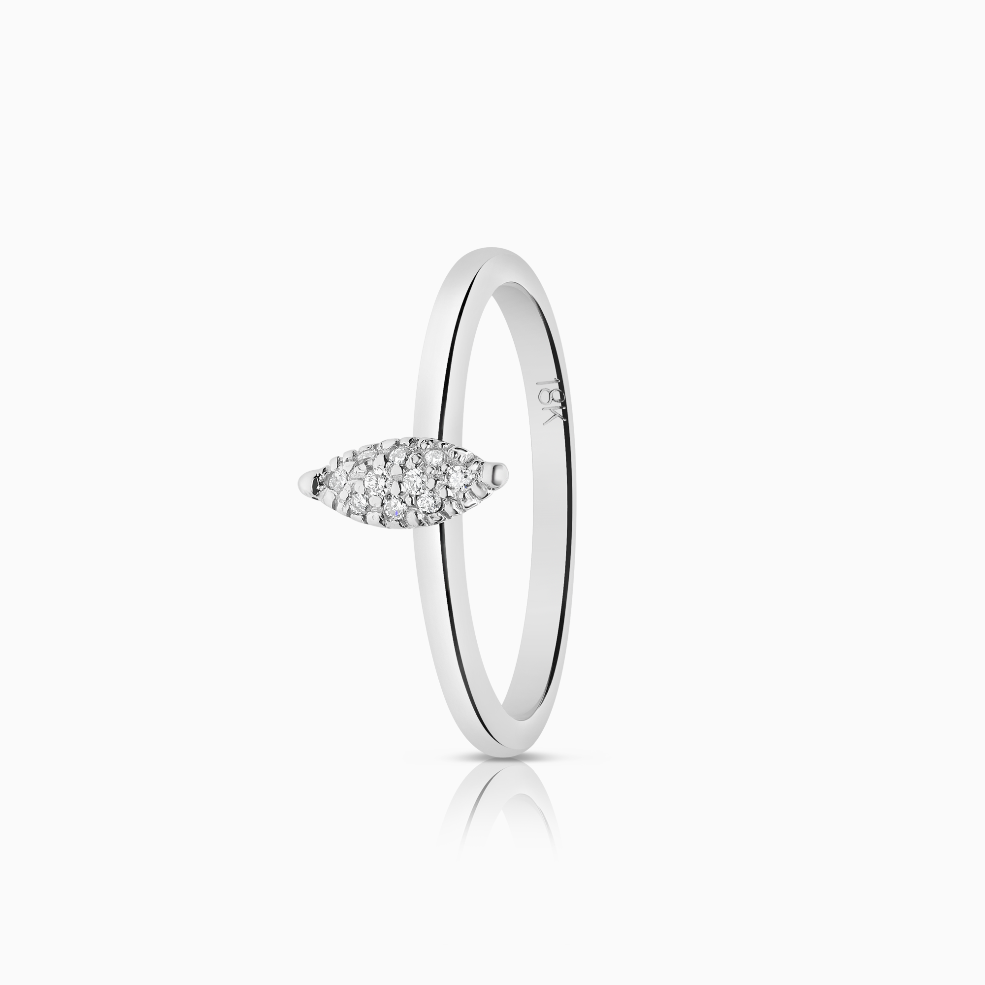 Diamantring 0,07ct 18K vitguld