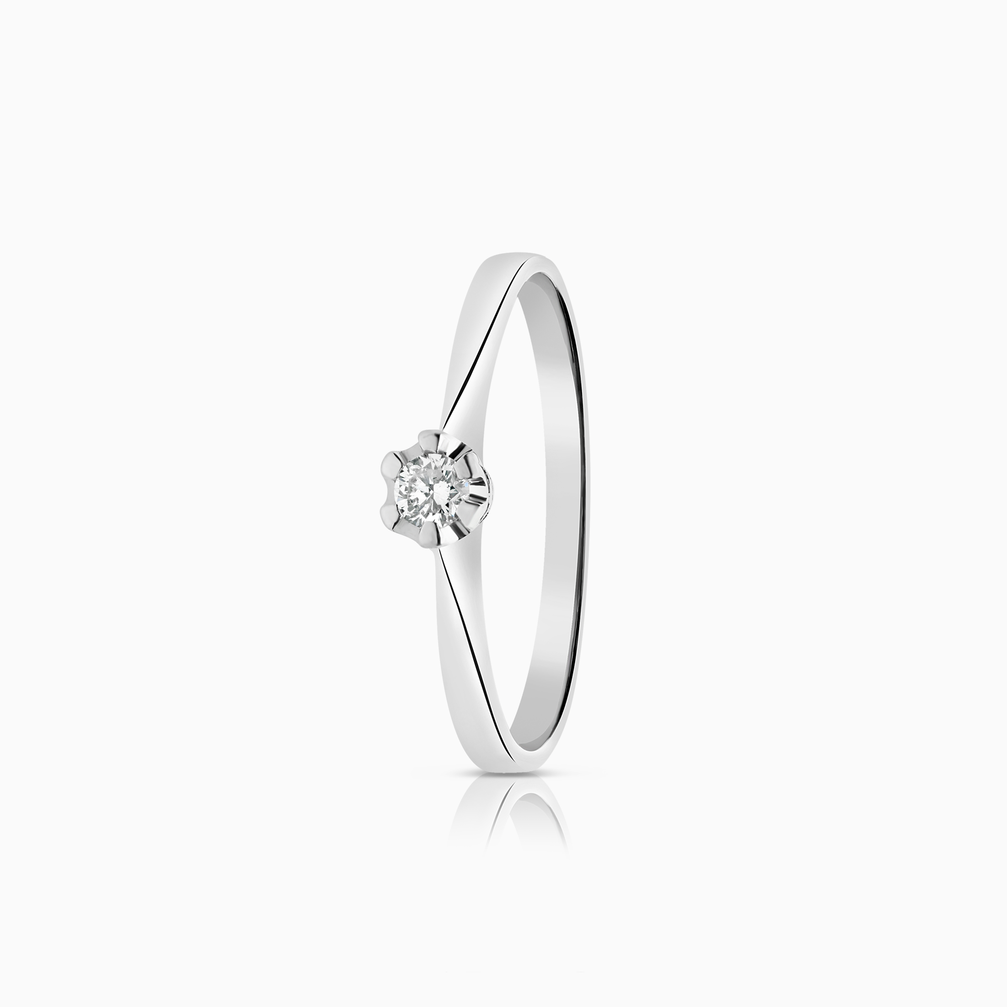 Solitärring 0,10ct 18K vitguld