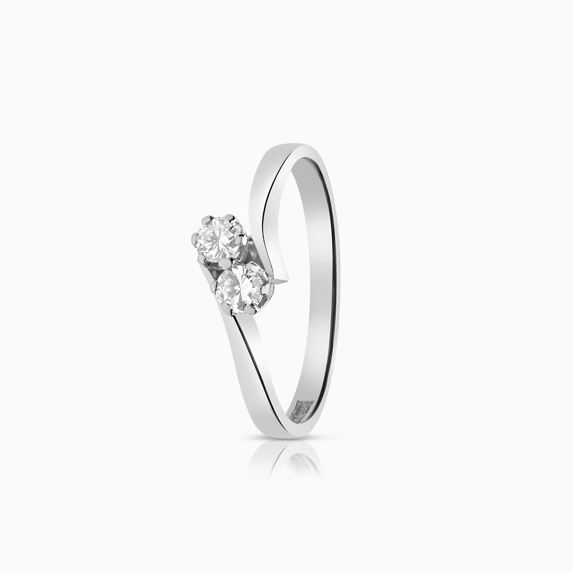 Diamond ring 0.20ct 18K white gold