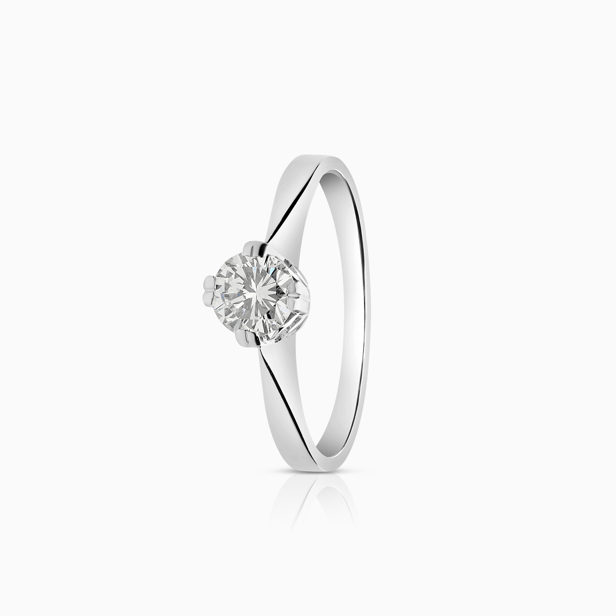 Solitärring 0,39ct 18K vitguld