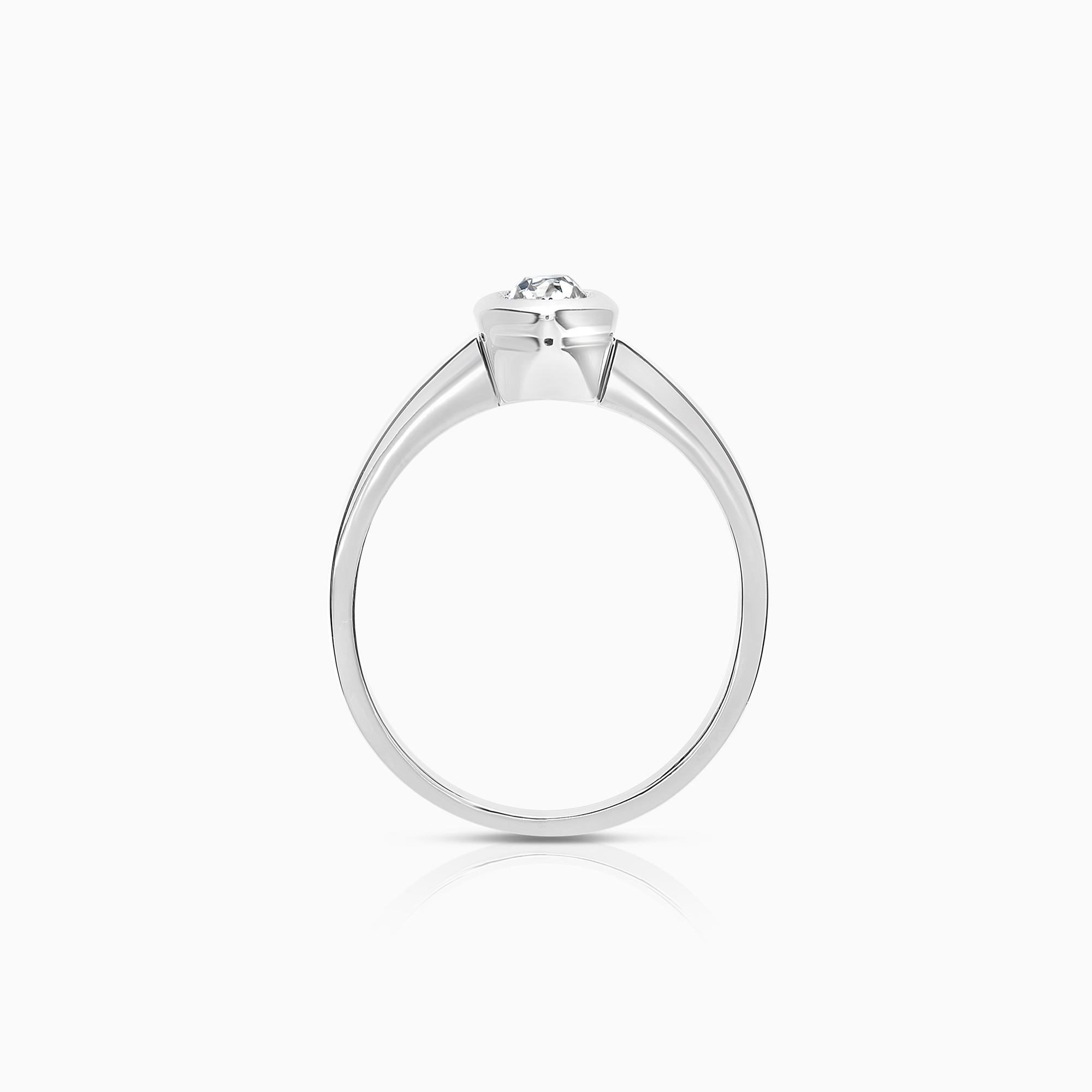 Solitaire ring 0.4ct 14K white gold