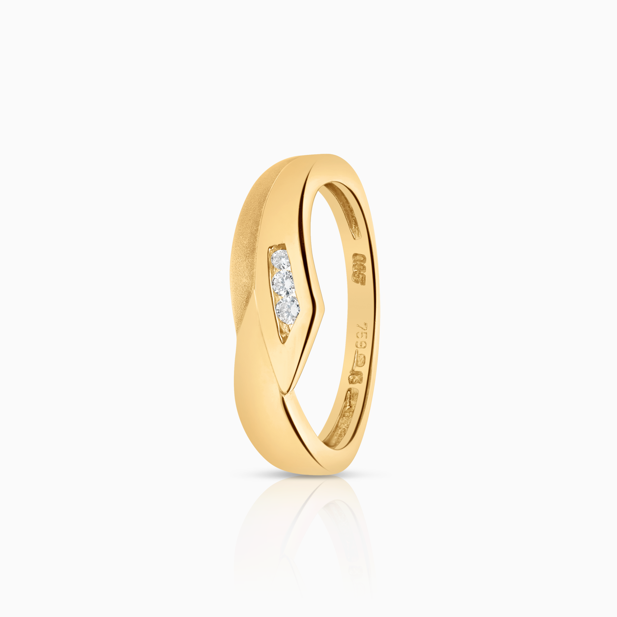 Diamantring 0,05ct 18K gulguld