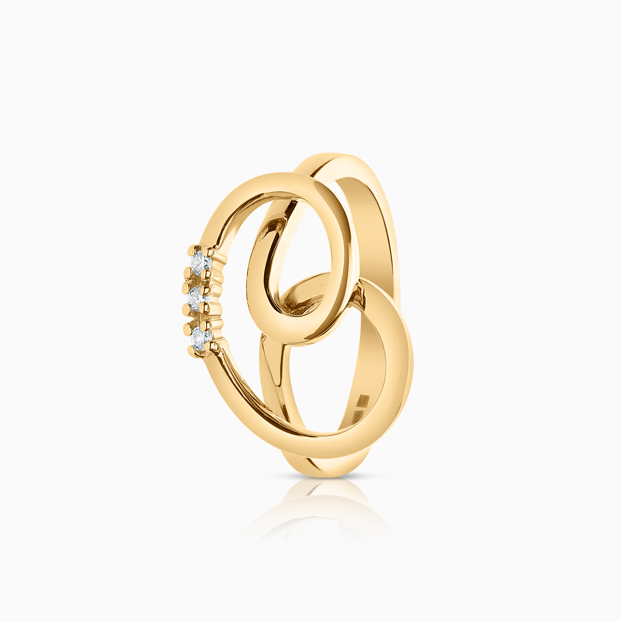Diamantring 0,04ct 18K guld