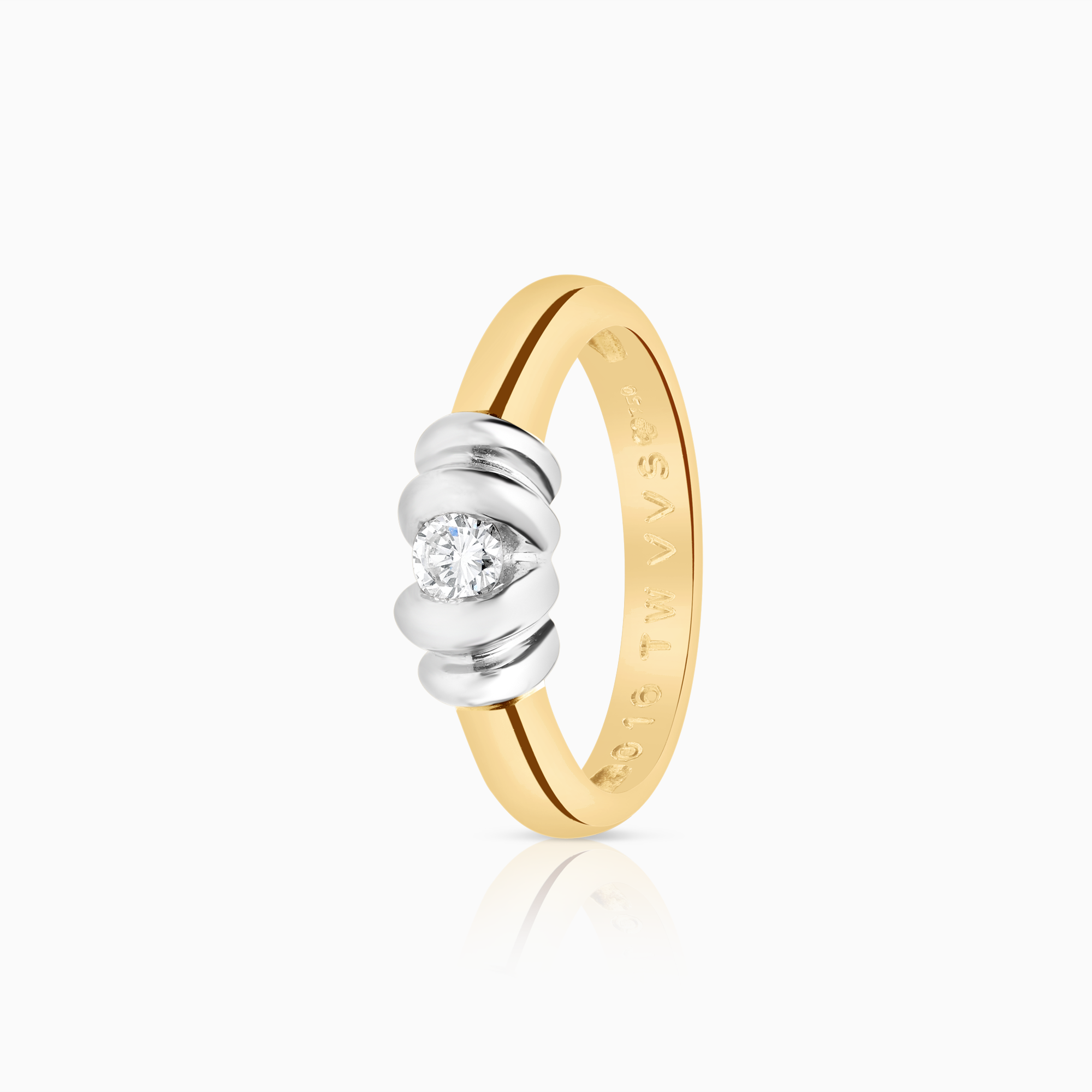 Diamantring 0,16ct 18K guld/vitguld