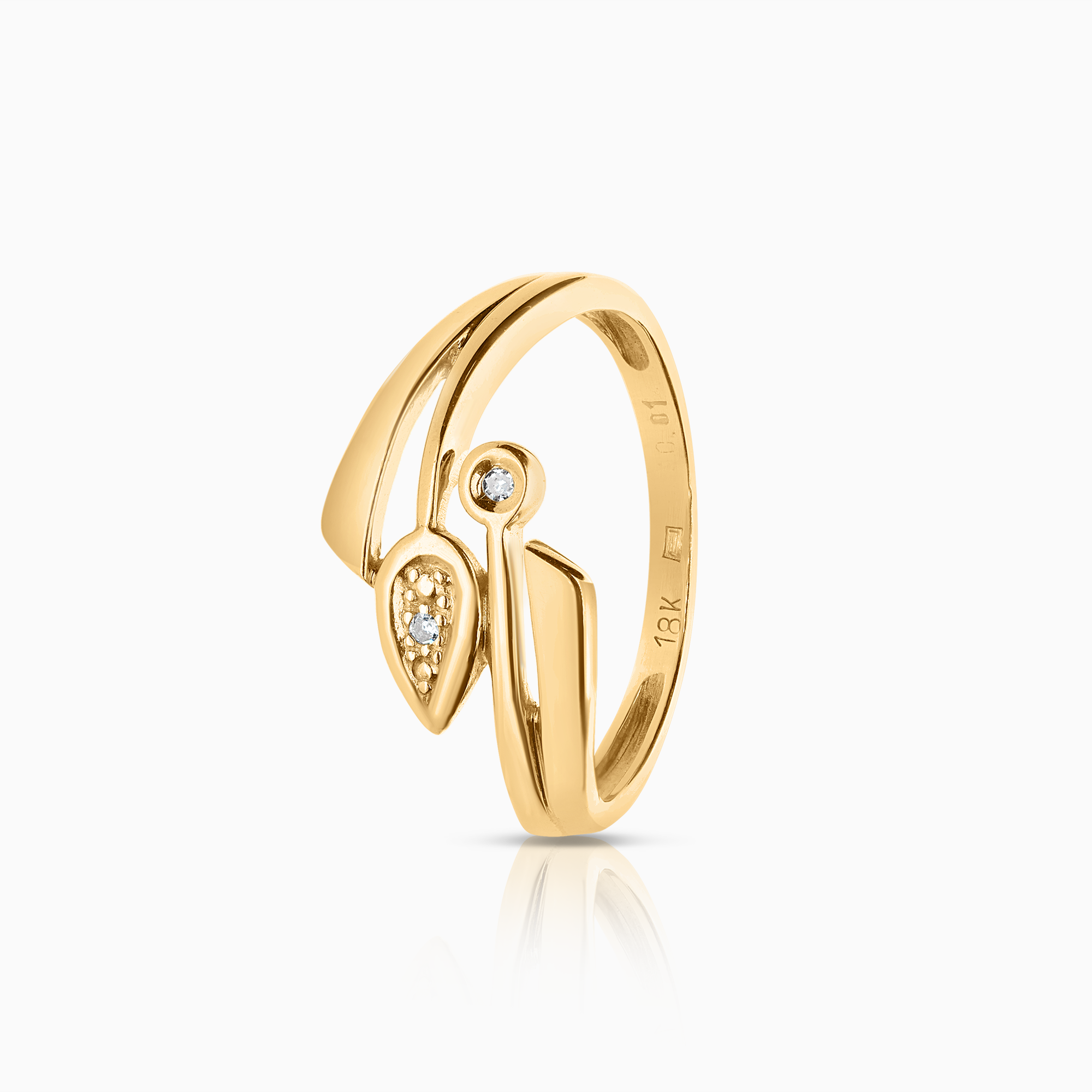 Diamantring 0,01ct 18K guld