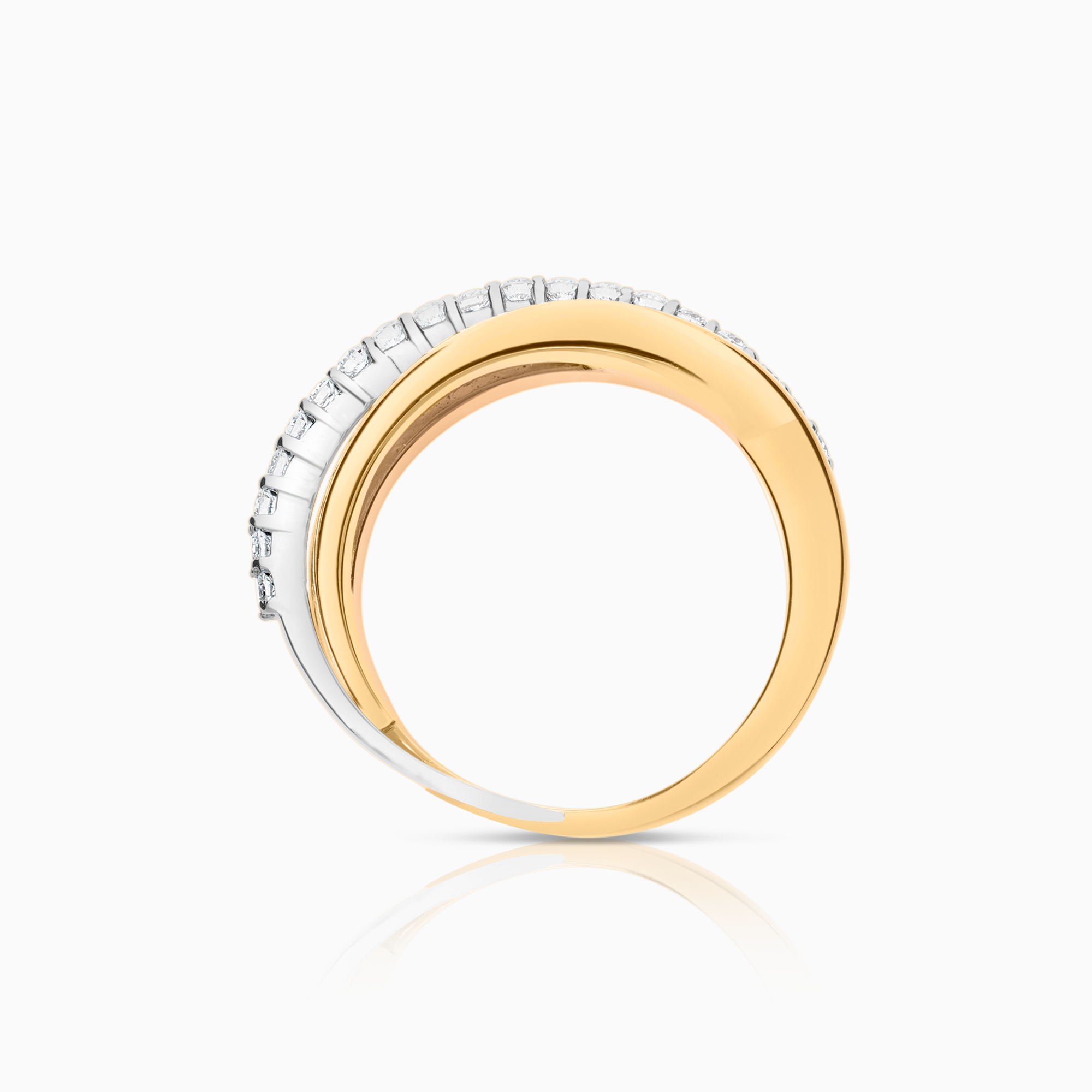 Diamantring 0,40ct 18K guld/vitguld/roséguld