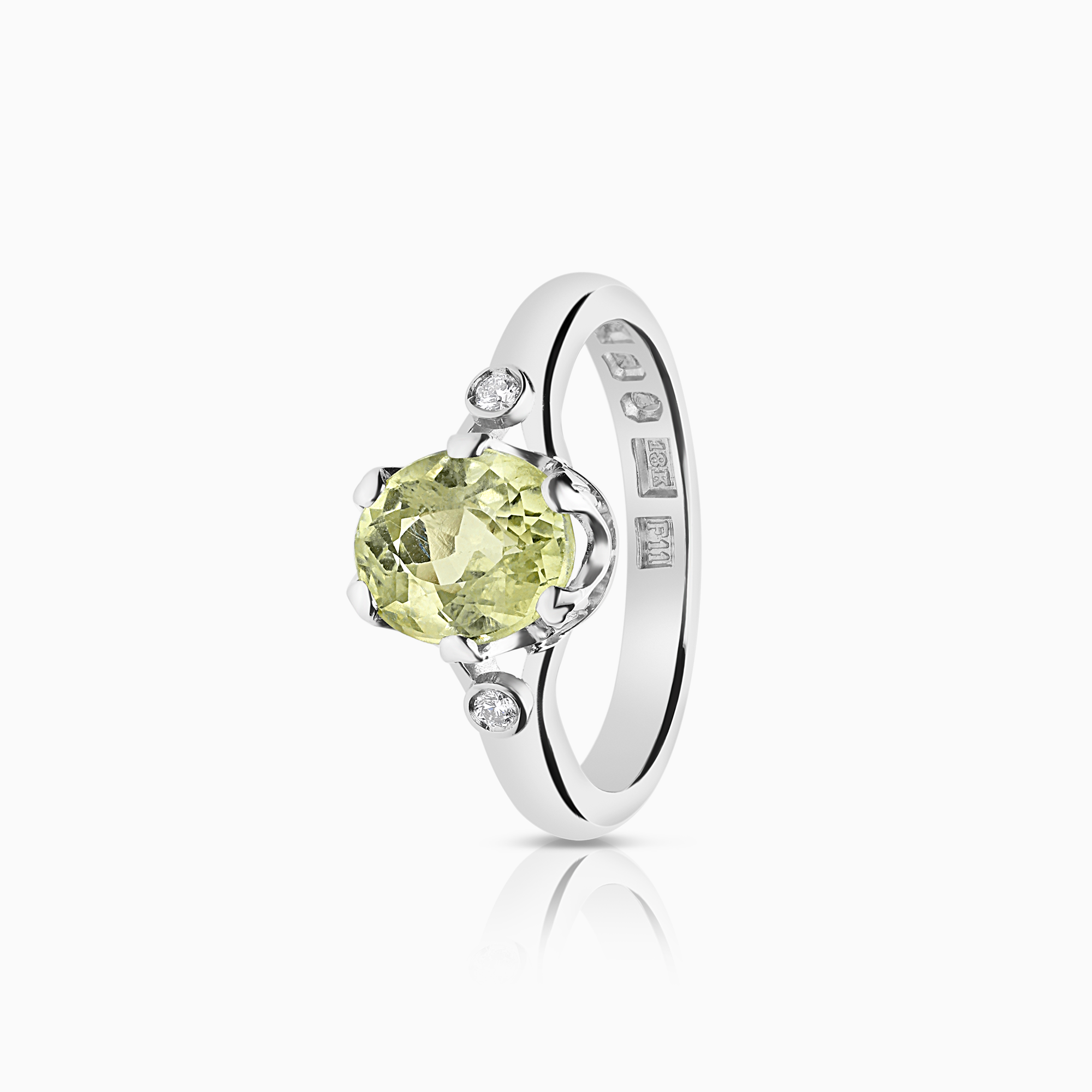 Cocktail ring 0.04ct 4.85g 18K gold