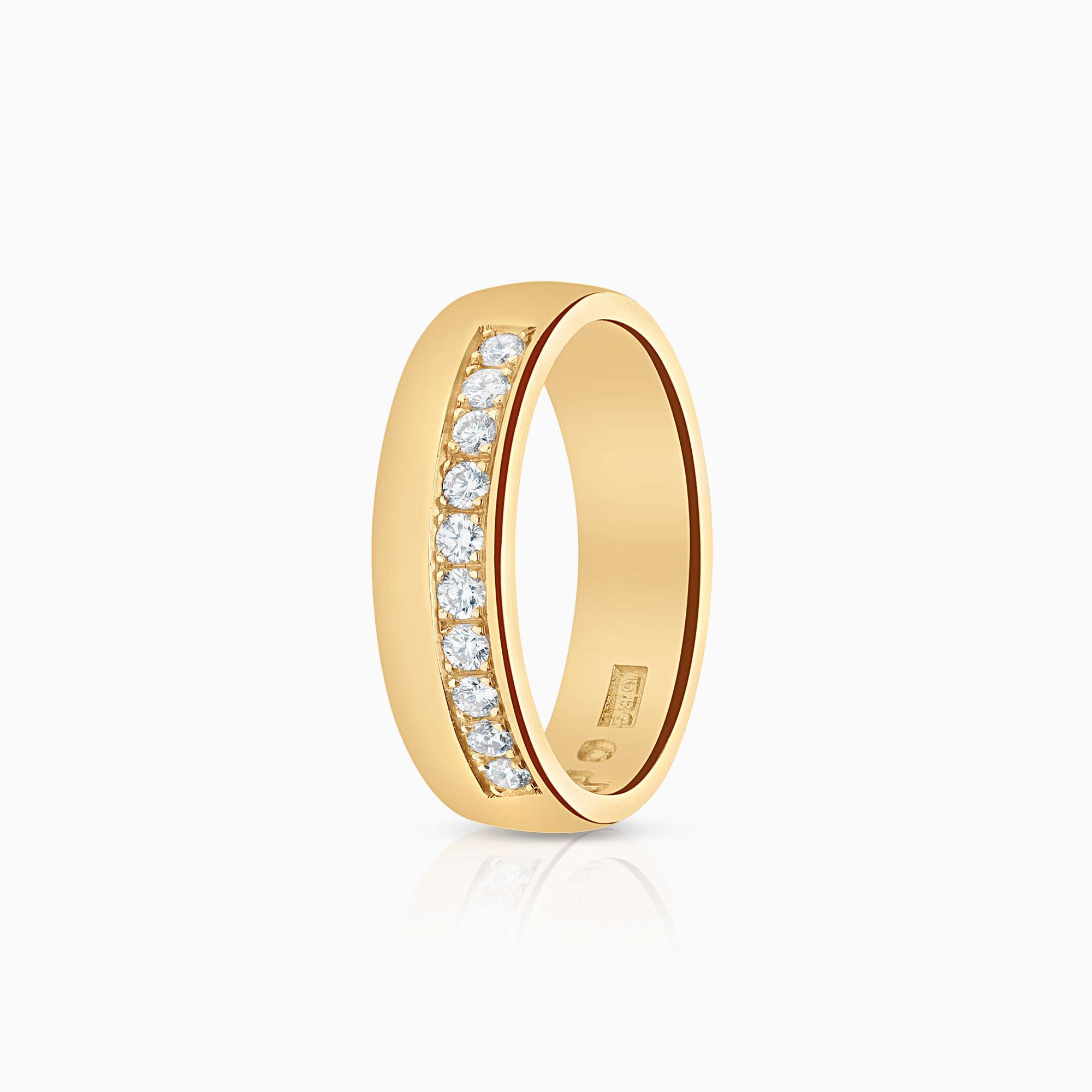 Alliansring 0,20ct 18K guld