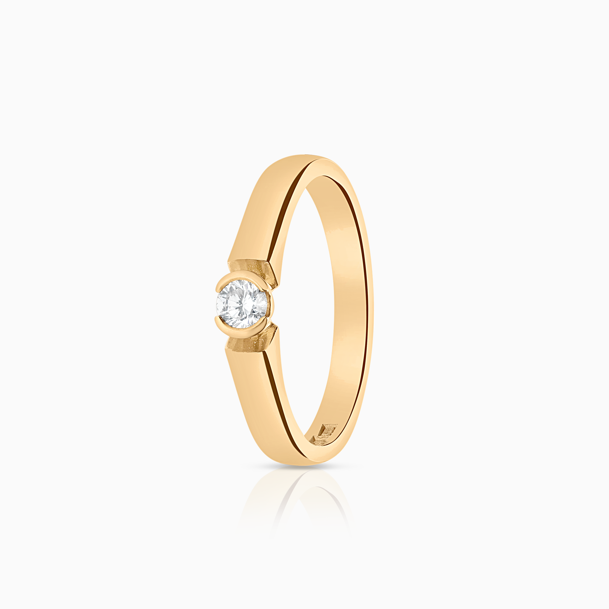 Solitärring 0,16ct 18K guld